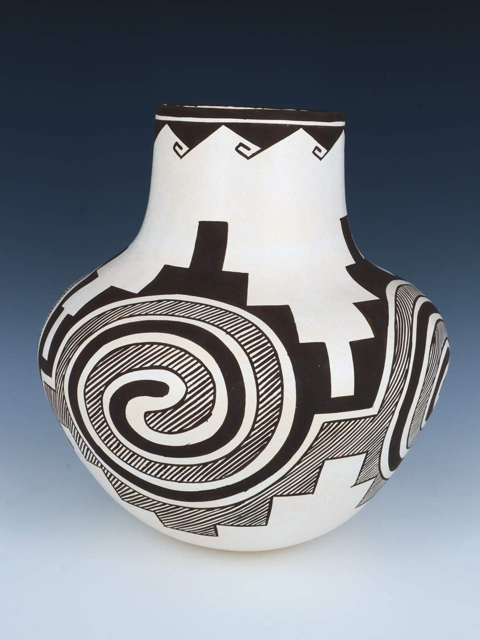 Laguna Acoma Pueblo Hand Coiled Pottery Olla - PuebloDirect.com