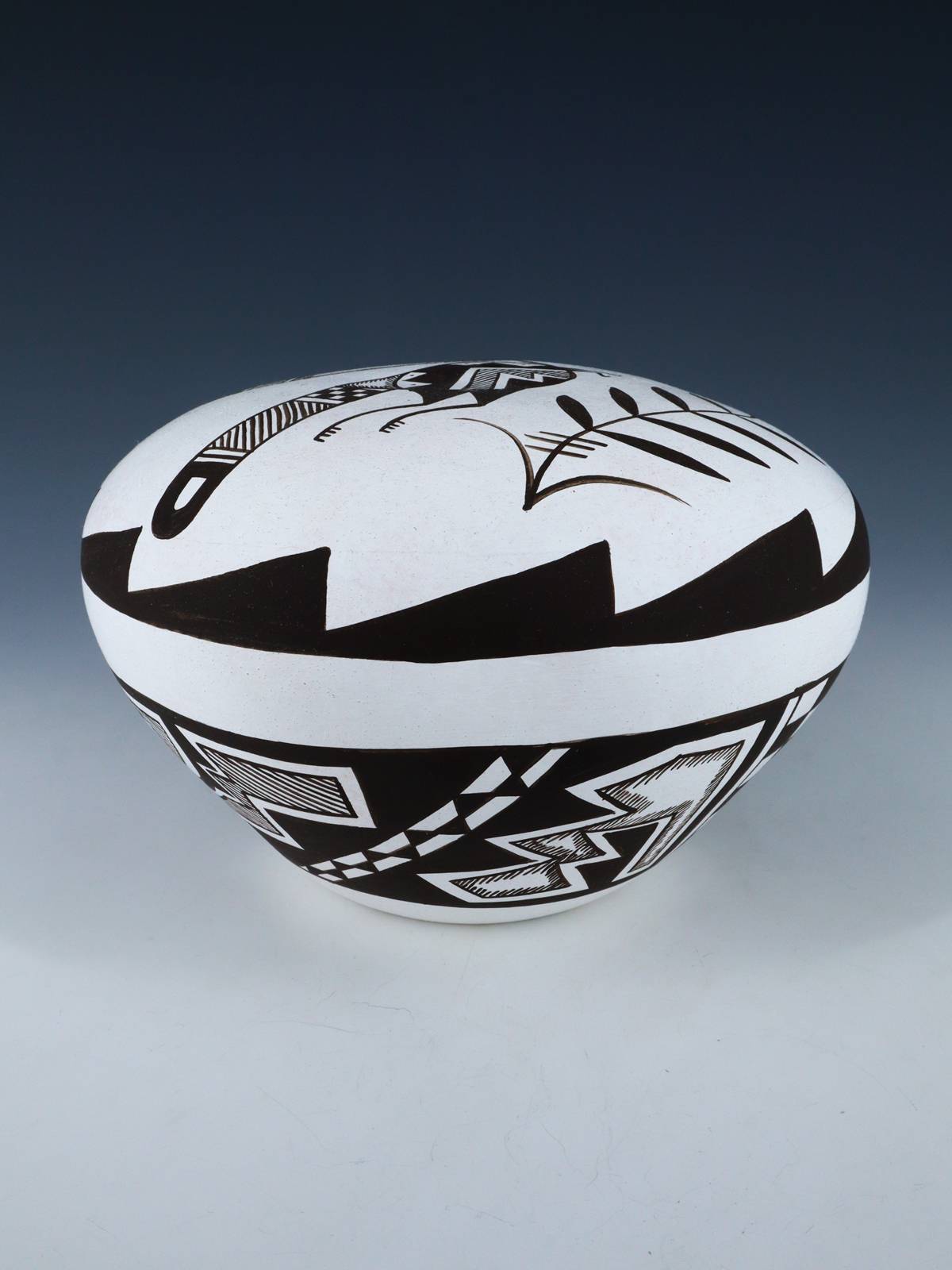 Acoma Style Hand Coiled Seed Pot