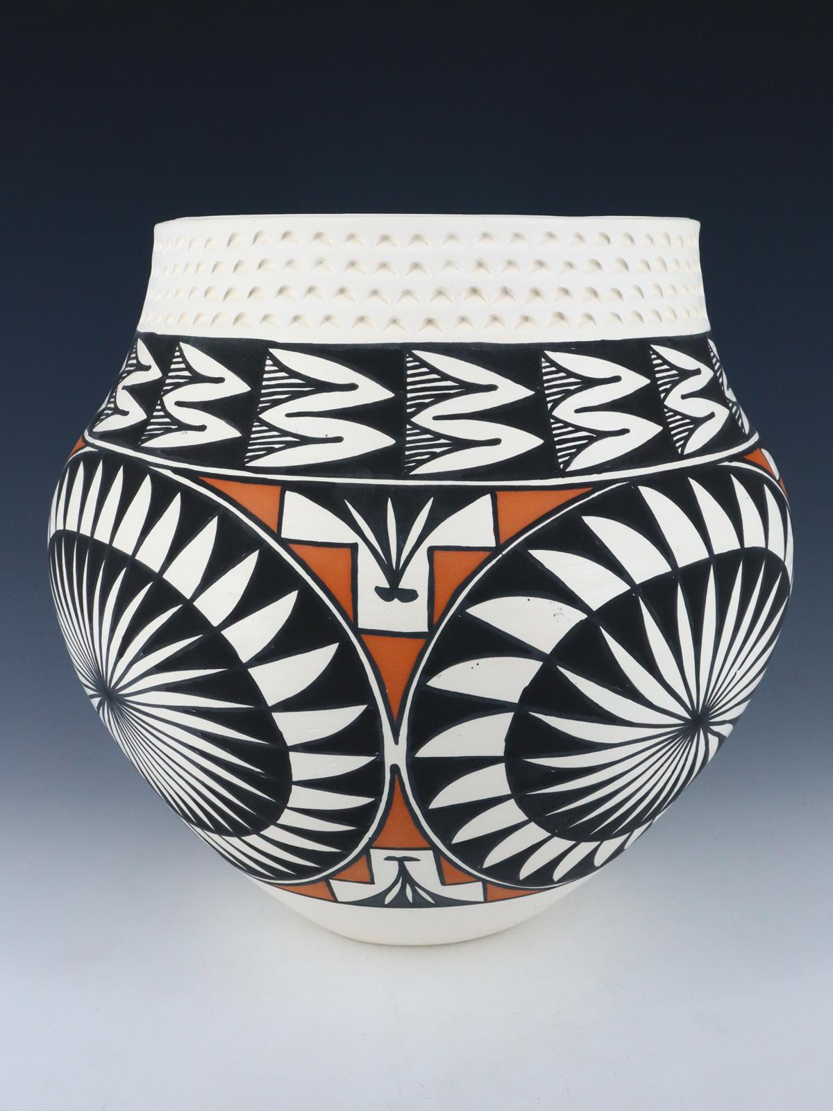 Acoma Pueblo Hand Painted Pottery Bowl - PuebloDirect.com