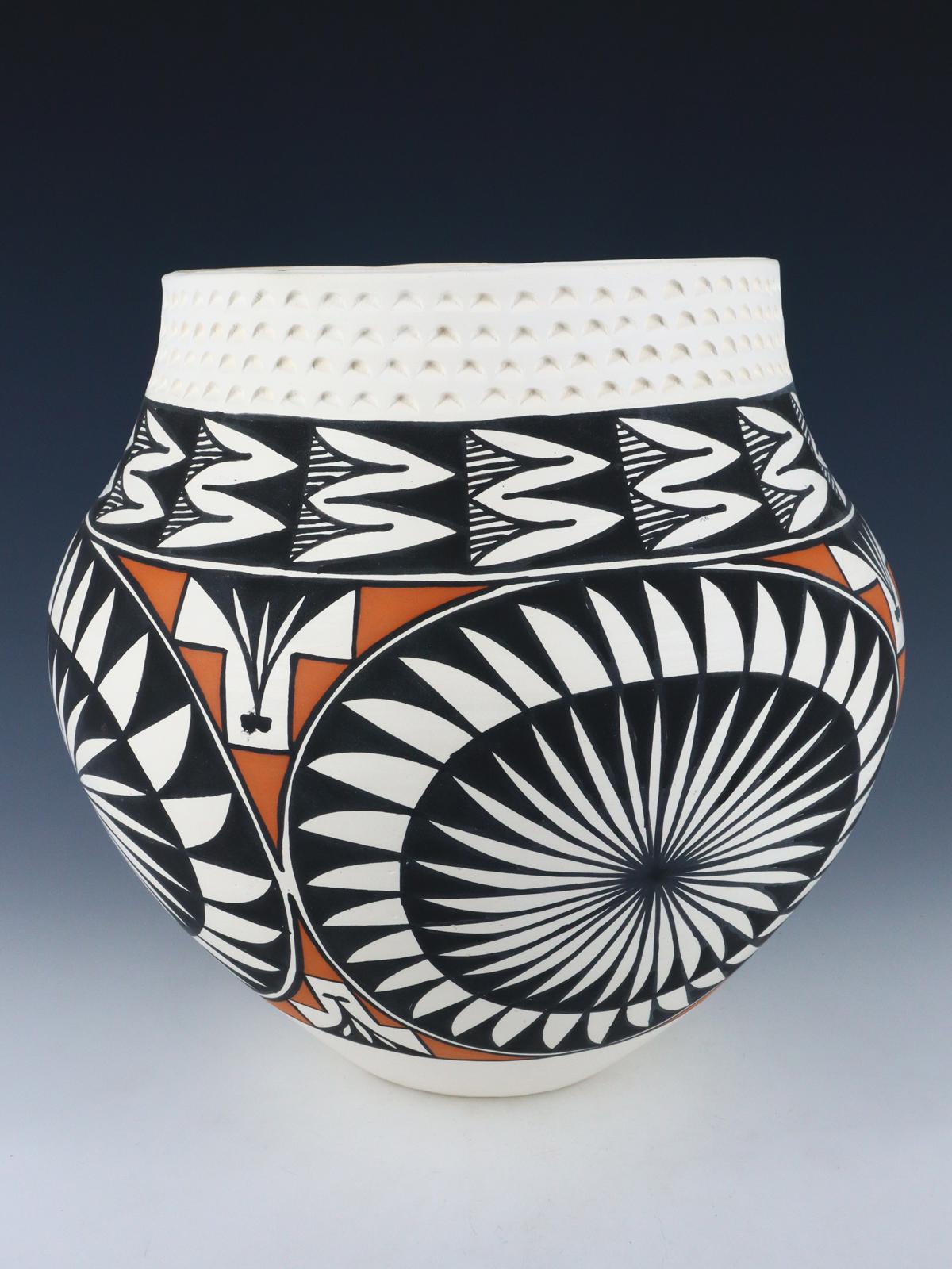 Acoma Pueblo Hand Painted Pottery Bowl - PuebloDirect.com