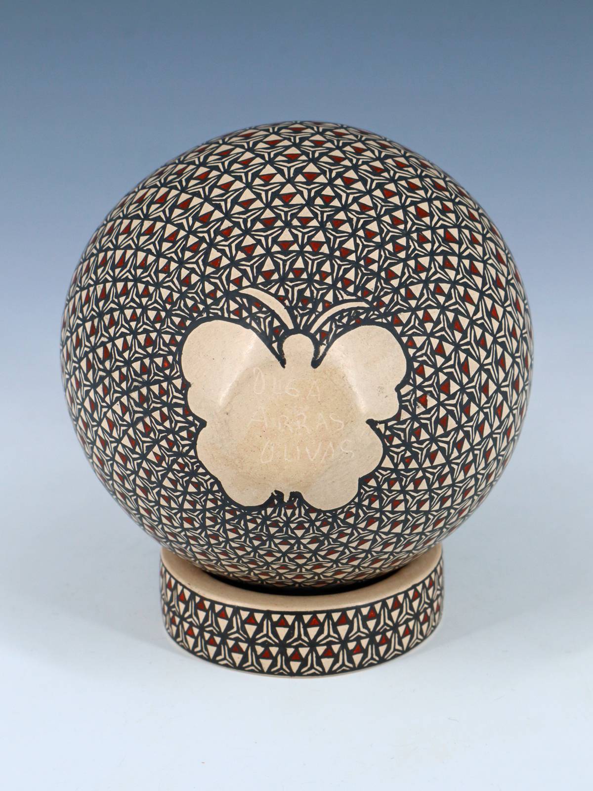 Mata Ortiz Painted Geometric Pottery Vase