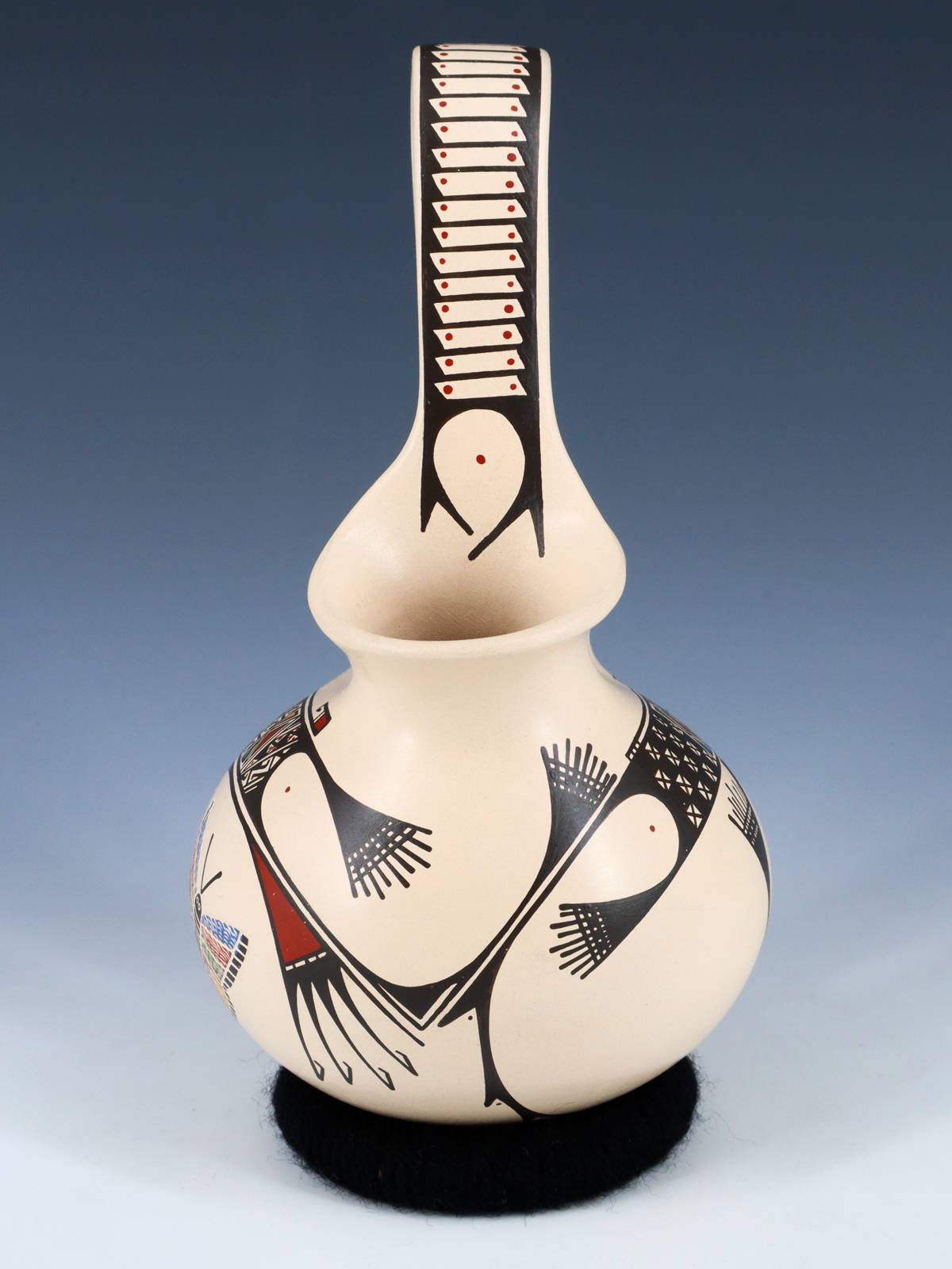 Mata Ortiz Hand Coiled Butterfly Wedding Vase