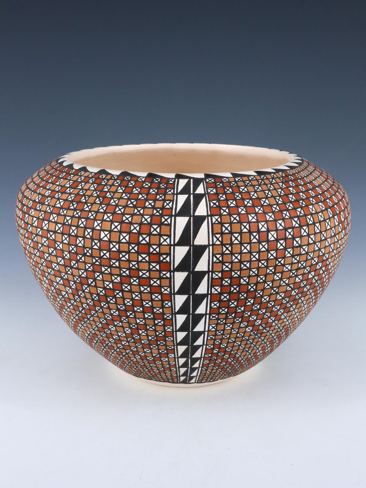 Acoma Pueblo Eye Dazzler Pottery Bowl - PuebloDirect.com
