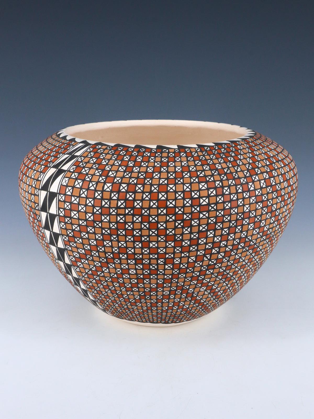 Acoma Pueblo Eye Dazzler Pottery Bowl - PuebloDirect.com