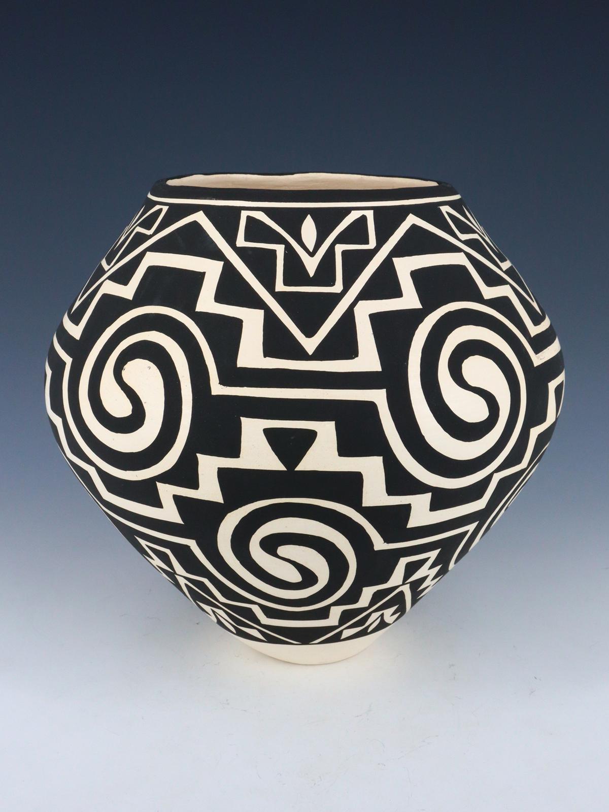 Acoma Pueblo Hand Coiled Geometric Painted Pottery - PuebloDirect.com