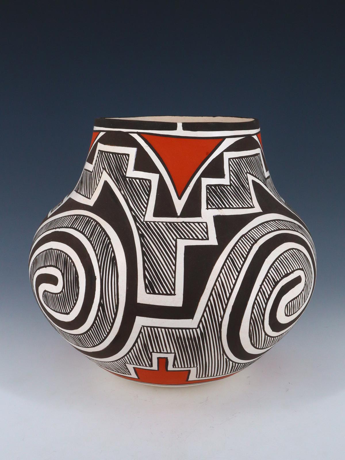 Laguna Pueblo Hand Coiled Pottery Olla - PuebloDirect.com