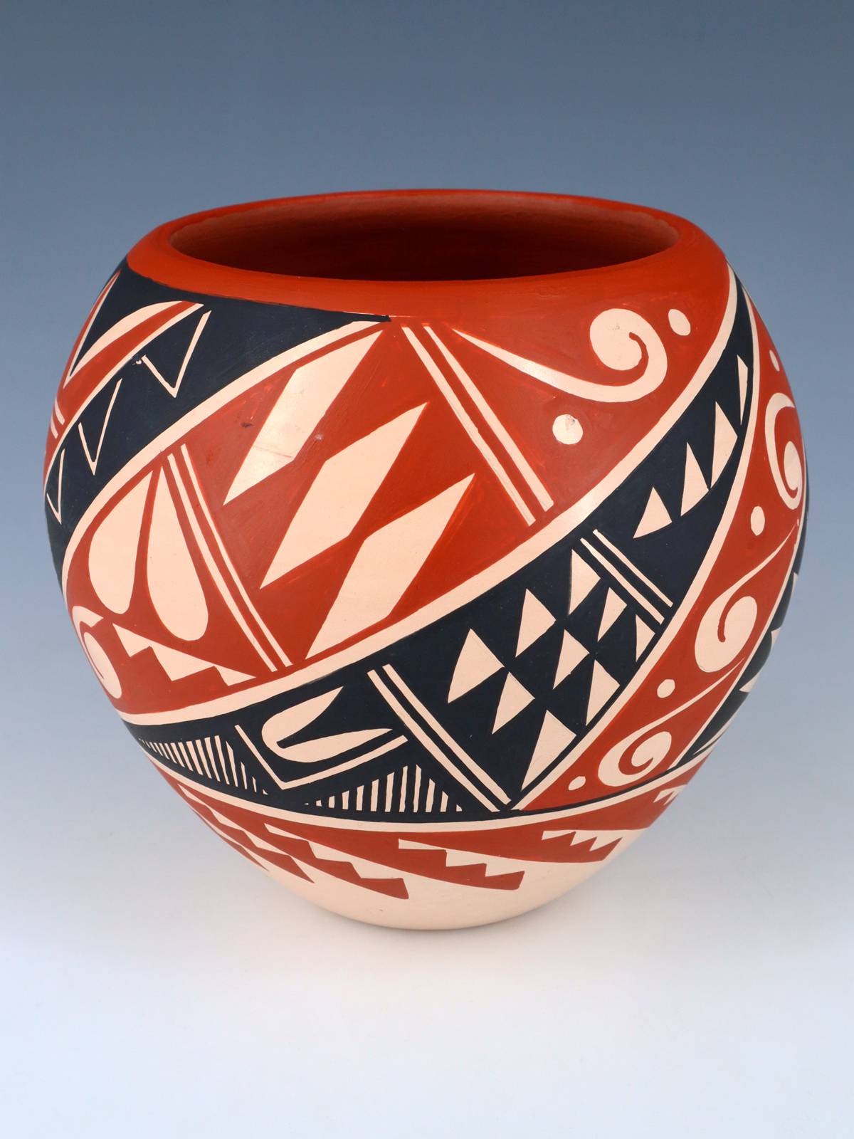 Jemez Pueblo Hand Coiled Pottery Bowl