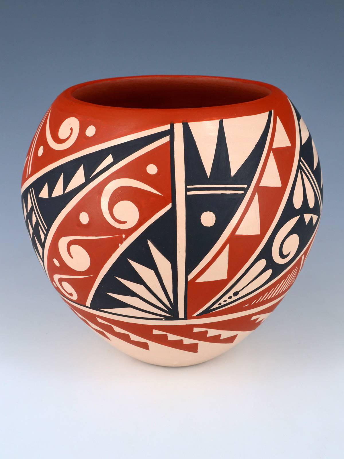 Jemez Pueblo Hand Coiled Pottery Bowl