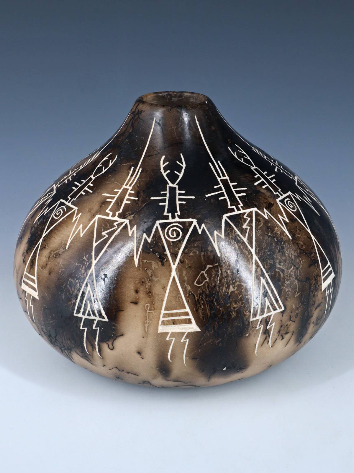 Acoma Pueblo Etched Horsehair Pottery