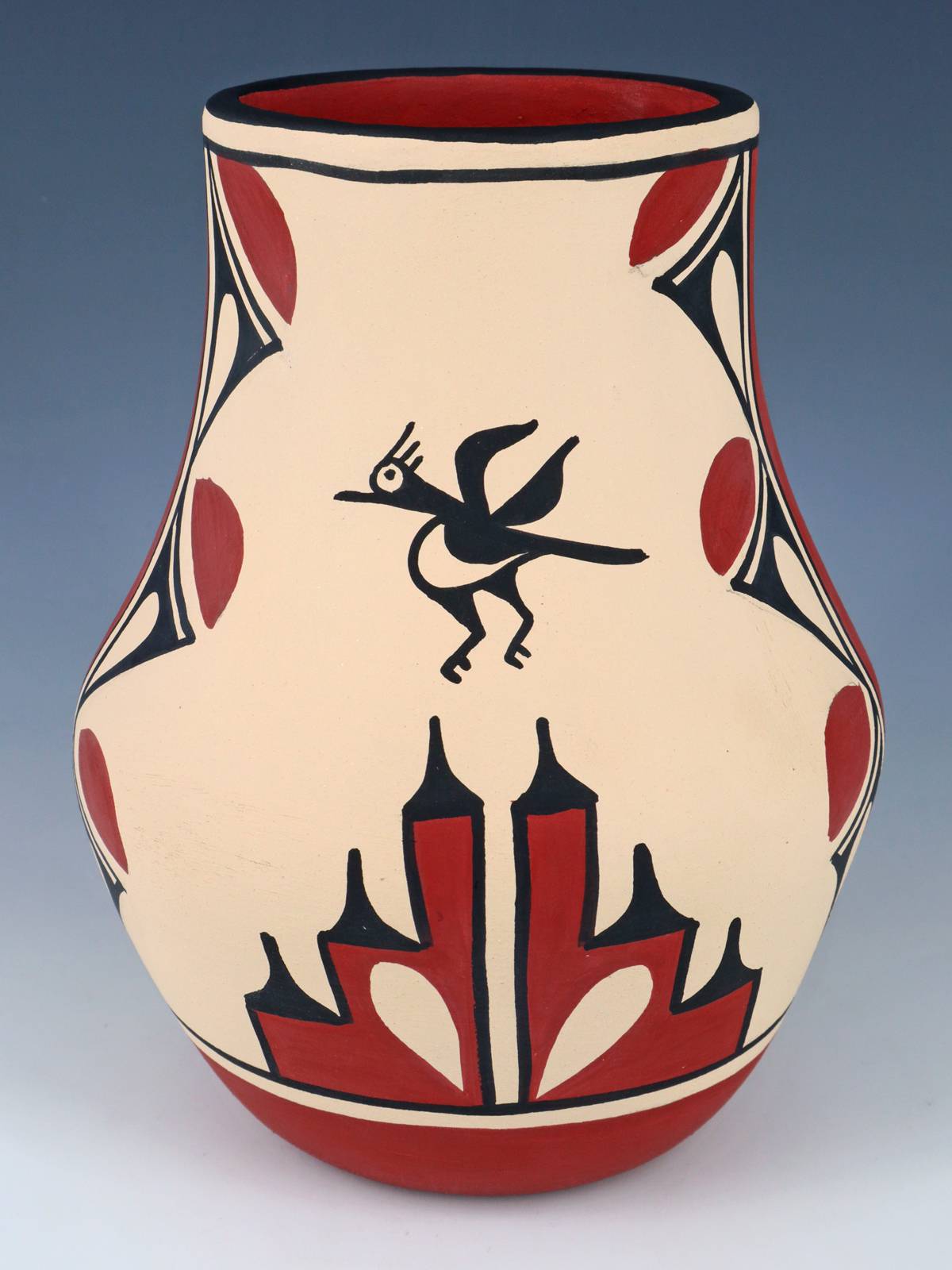 Jemez Pueblo Hand Coiled Pottery Vase