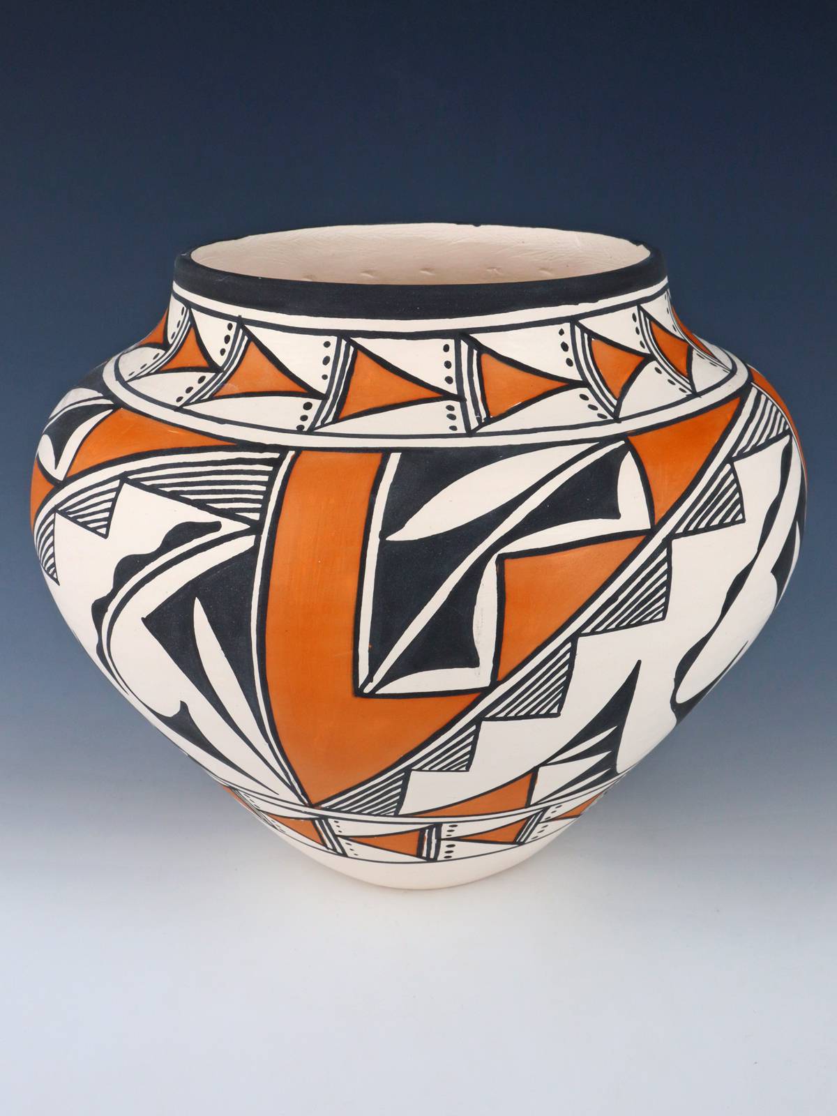 Bol de poterie peint à la main enroulé Acoma Pueblo