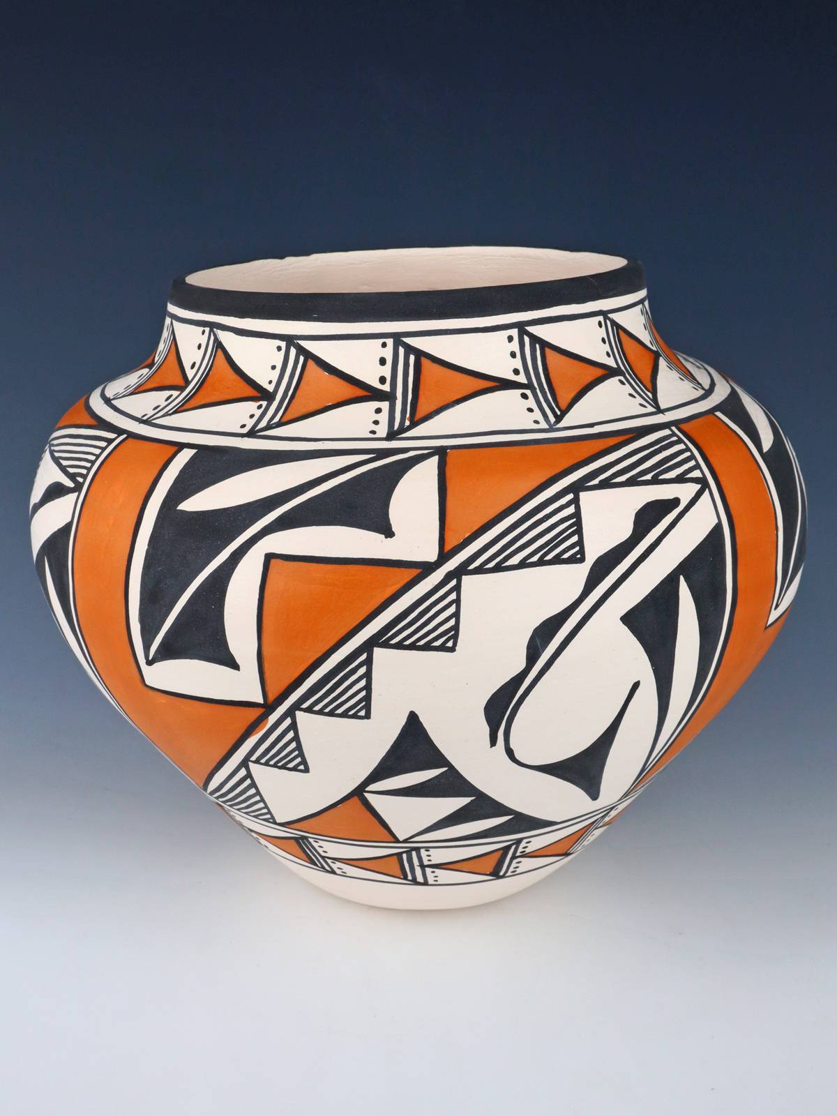 Bol de poterie peint à la main enroulé Acoma Pueblo