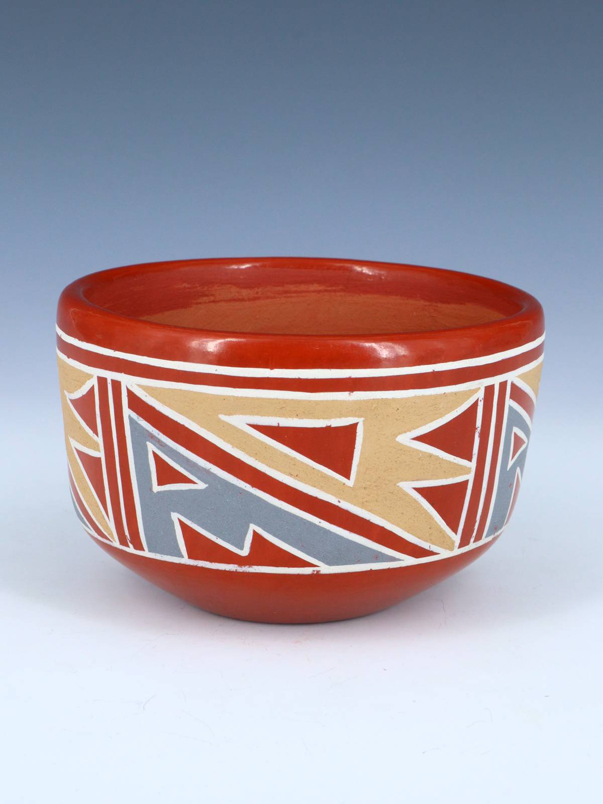 Vintage Santa Clara Pueblo Redware Pottery Bowl - PuebloDirect.com