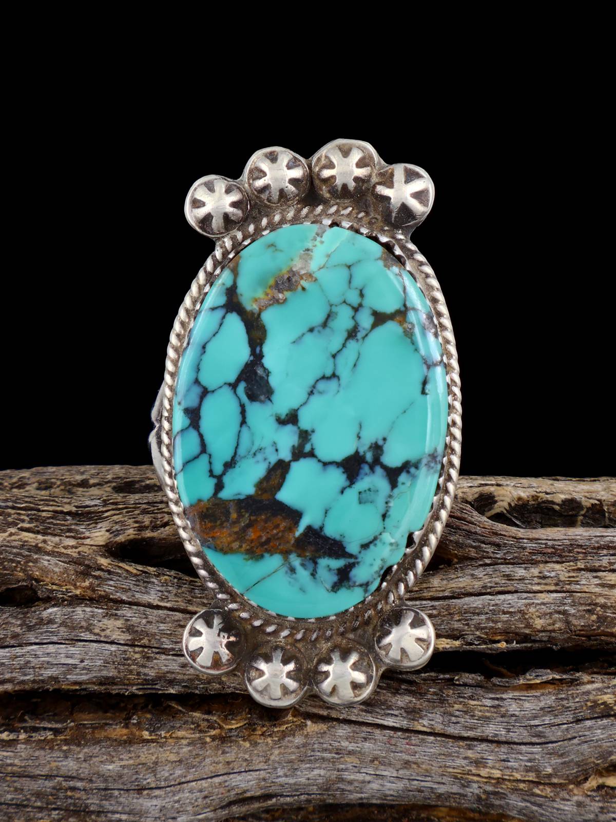 Native American Turquoise Ring, Size 7 3/4 - PuebloDirect.com