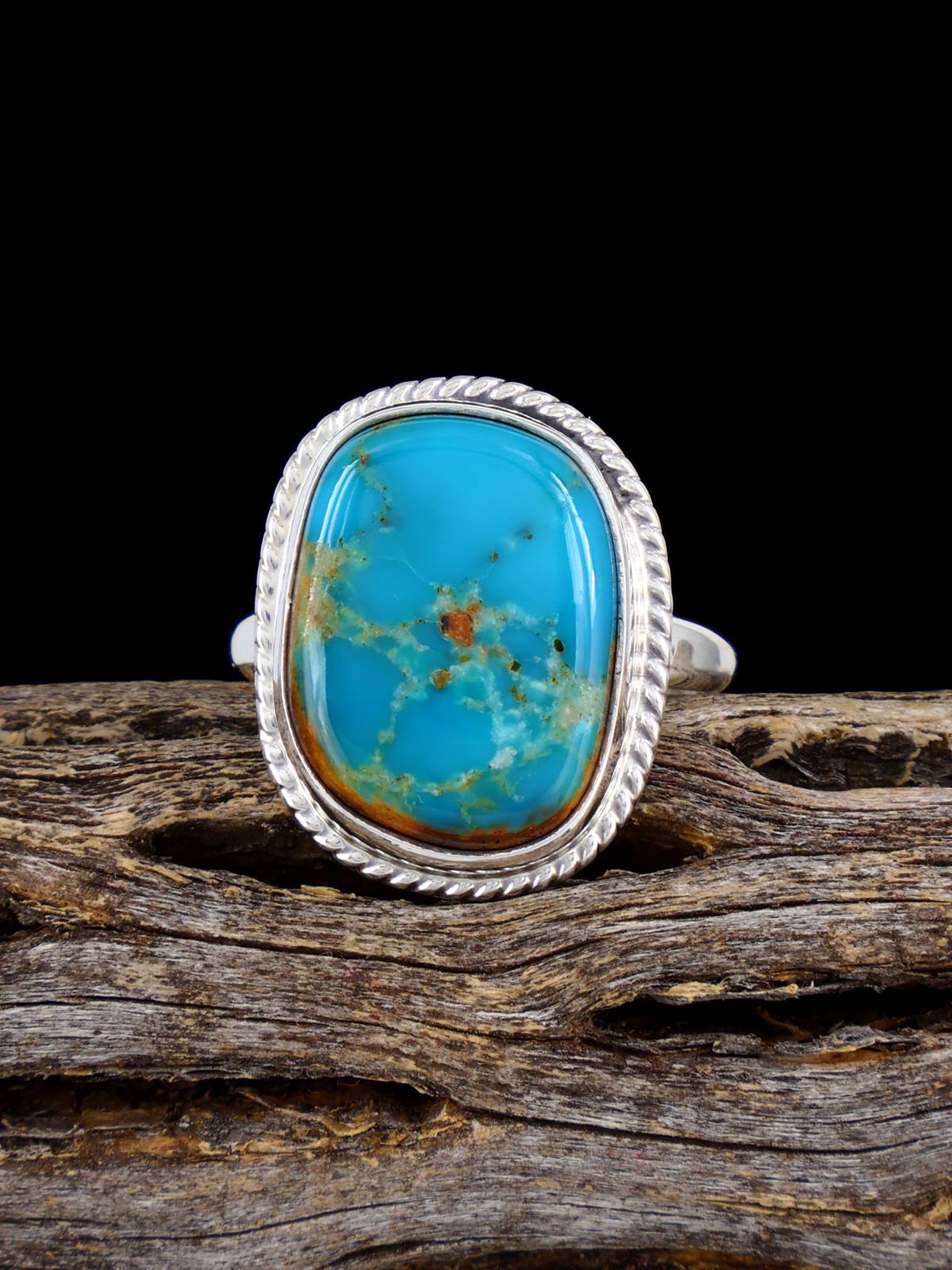 Native American-Made Armenian Turquoise Ring, Size 8 1/4 - PuebloDirect.com