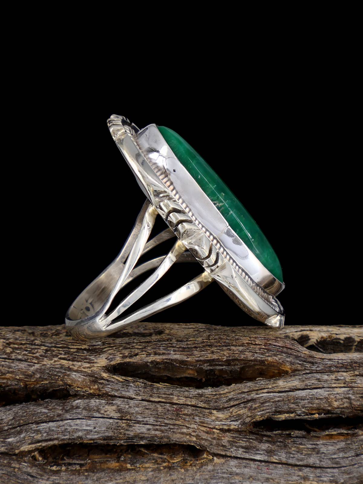 Lucin Variscite Sterling Silver Ring, Size 8 - PuebloDirect.com