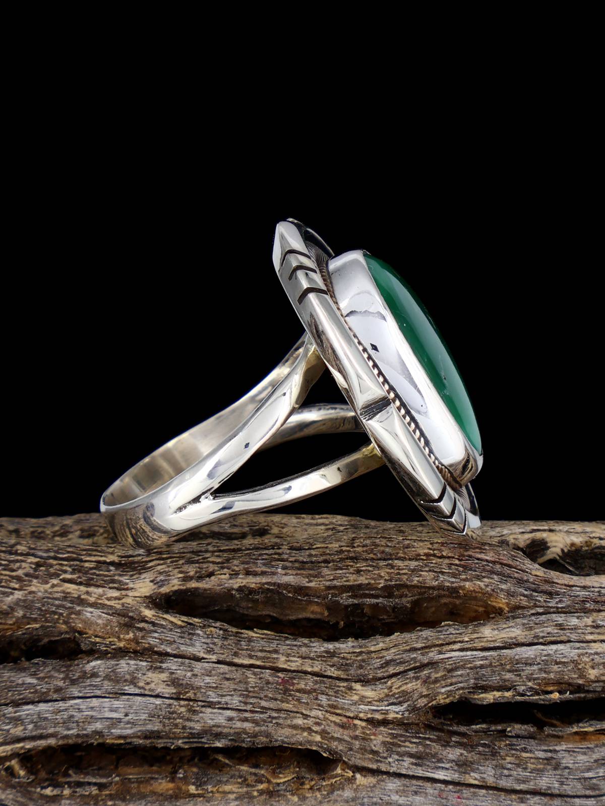 Lucin Variscite Sterling Silver Ring, Size 7 1/4 - PuebloDirect.com