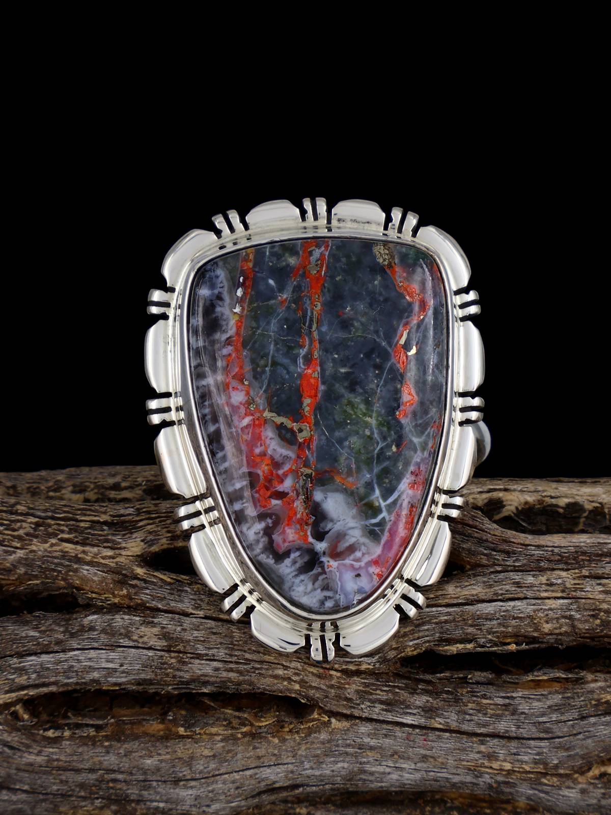 Anillo de plata de ley con nube natural y turquesa, talla 6