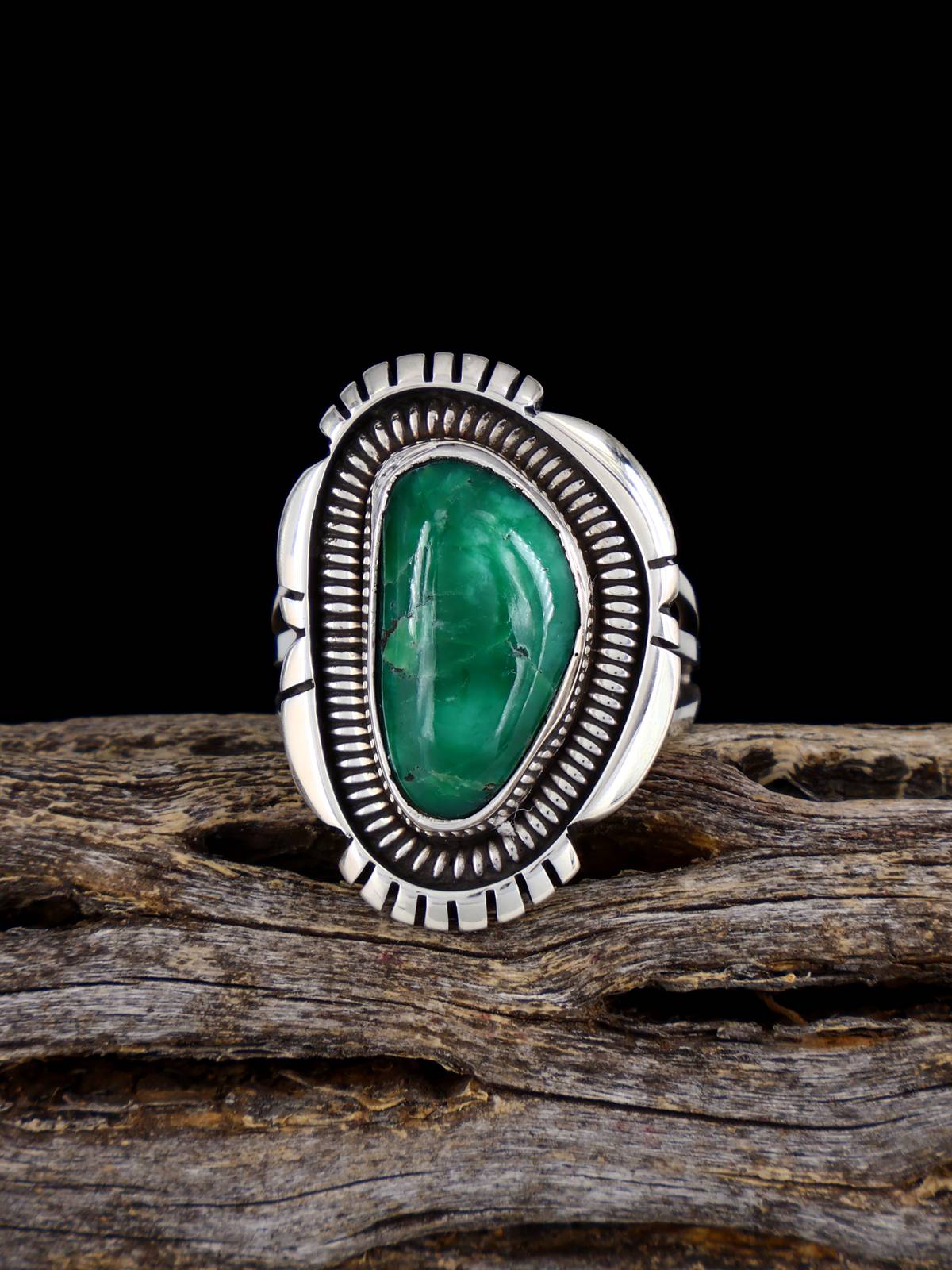 Native American Broken Arrow Variscite Ring, Size 6 1/4 - PuebloDirect.com