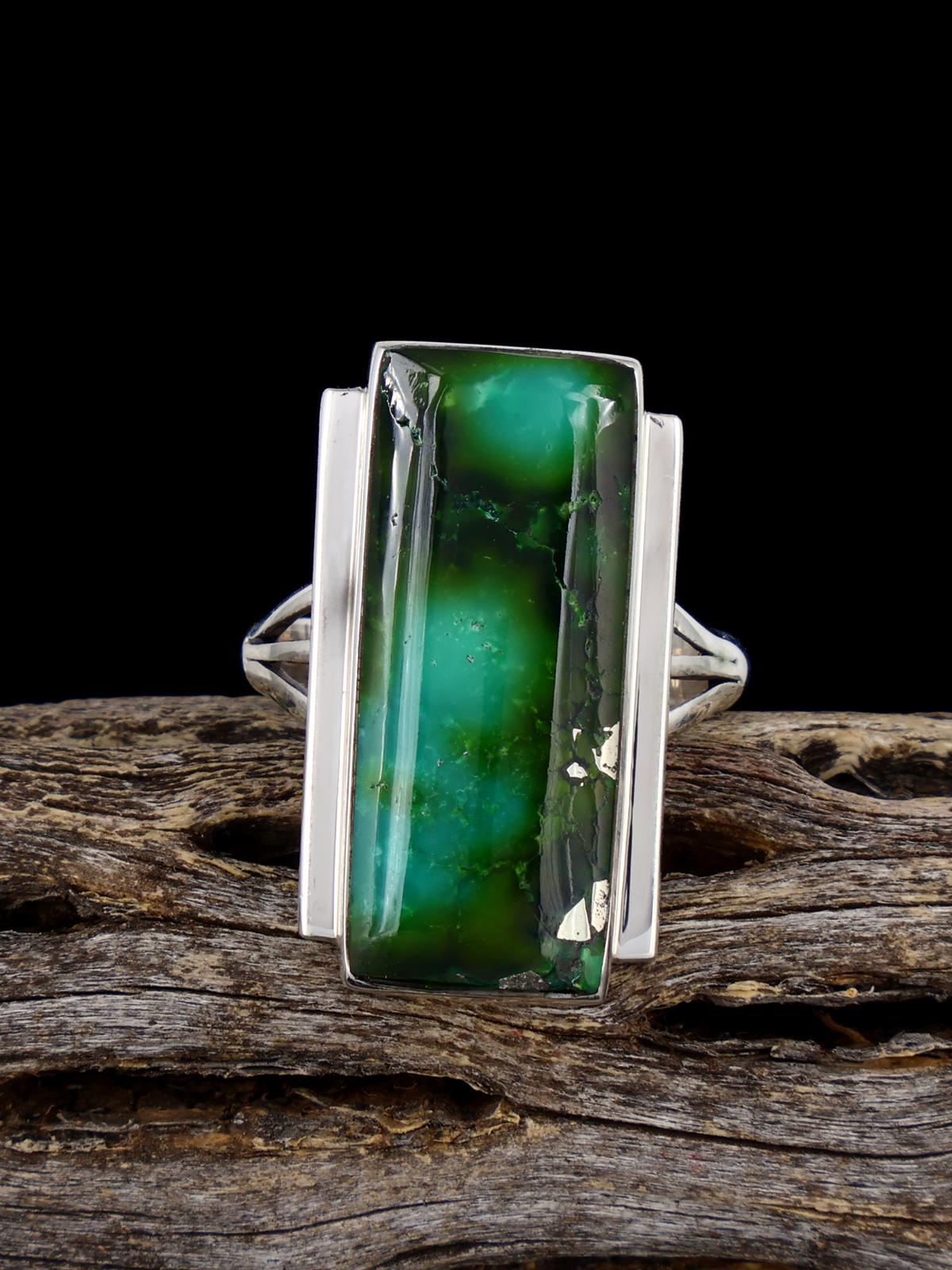 Navajo Sonoran Mountain Turquoise Ring, Size 7 - PuebloDirect.com