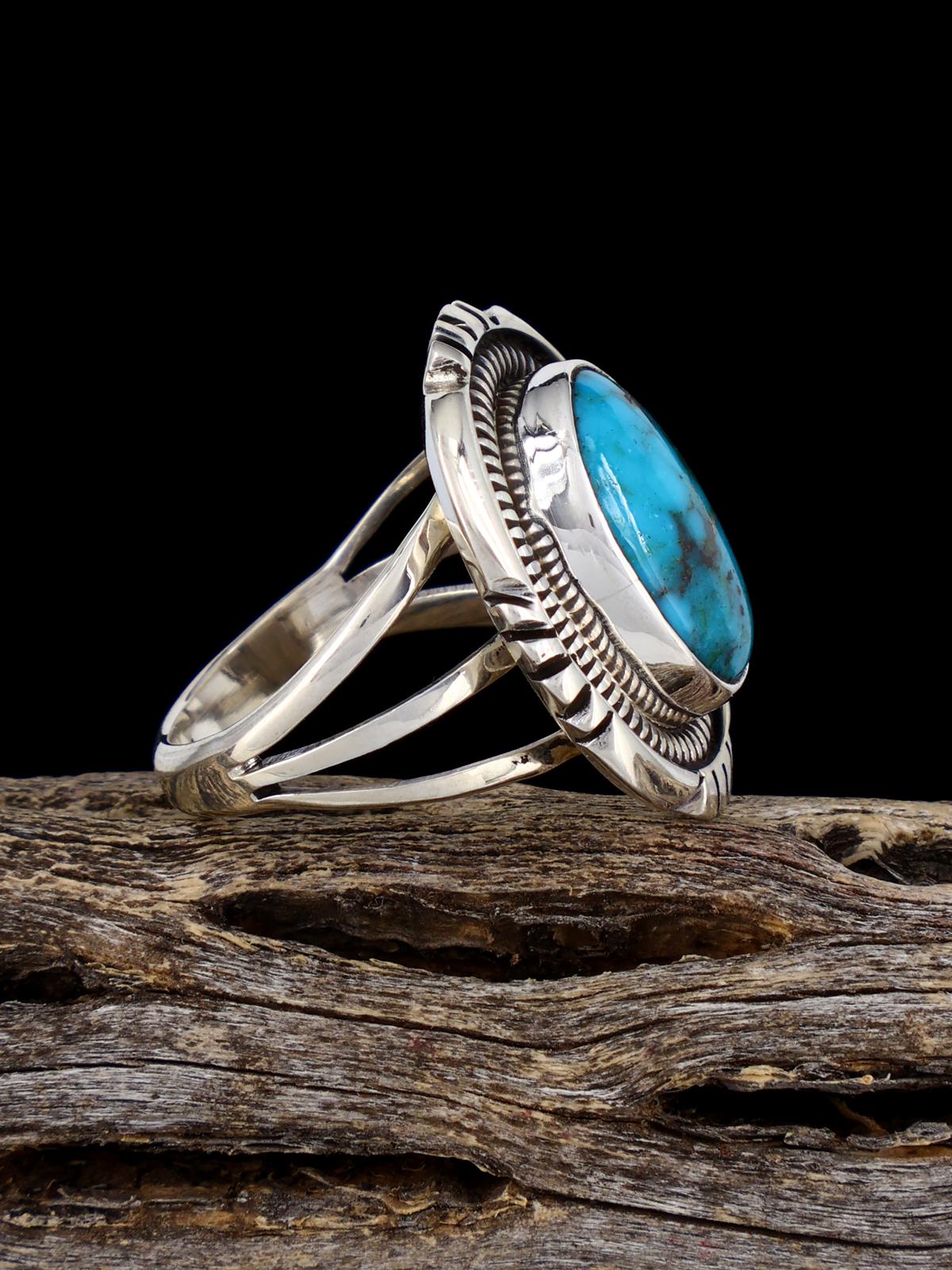 Navajo Turquoise Ring, Size 6 1/4 - PuebloDirect.com