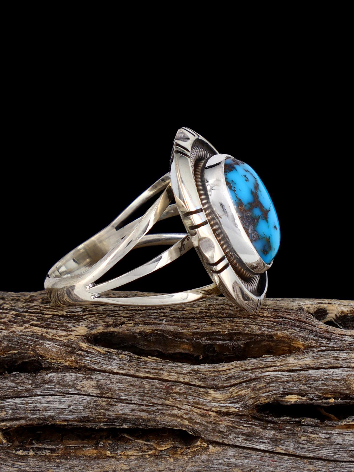 Navajo Turquoise Ring, Size 7 1/4 - PuebloDirect.com