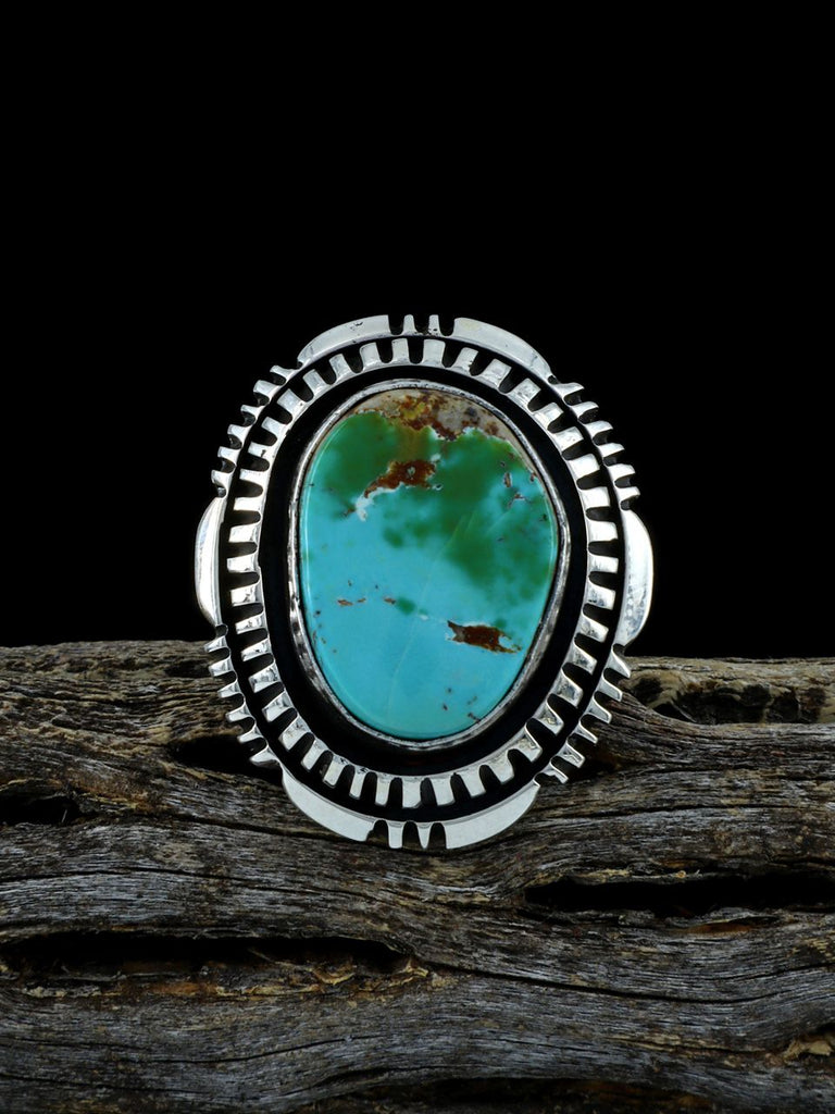 Sterling Silver Natural Royston Turquoise Ring, Size 8 1/2 - PuebloDirect.com