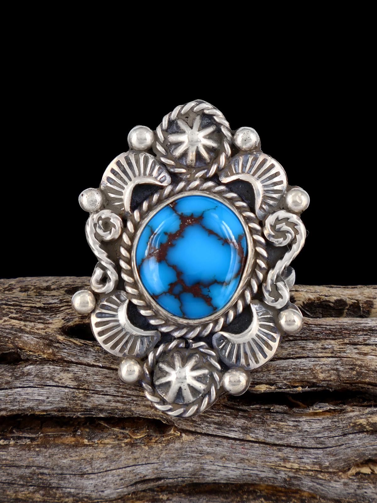 Sterling Silver Egyptian Turquoise Ring, Size 7 1/2