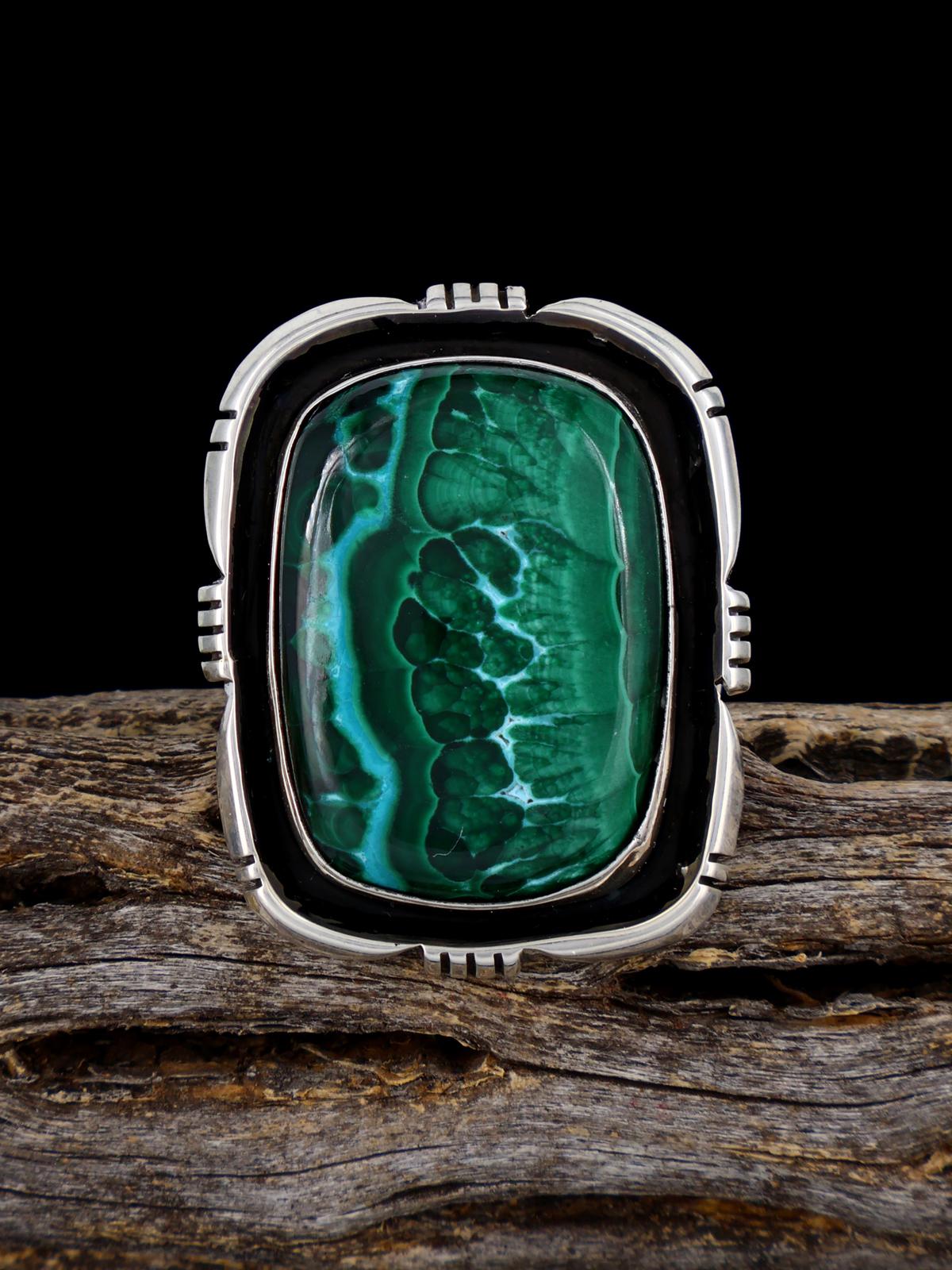 Navajo Azurite and Malachite Ring, Size 7 1/2