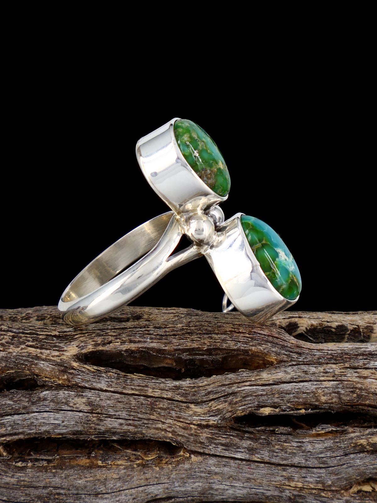 Native American Sonoran Gold Turquoise Ring, Size 6 1/2 - PuebloDirect.com