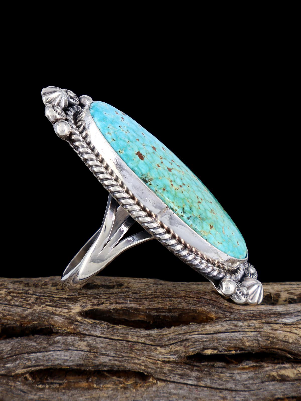 Natural Kingman Turquoise Ring, Size 10 - PuebloDirect.com