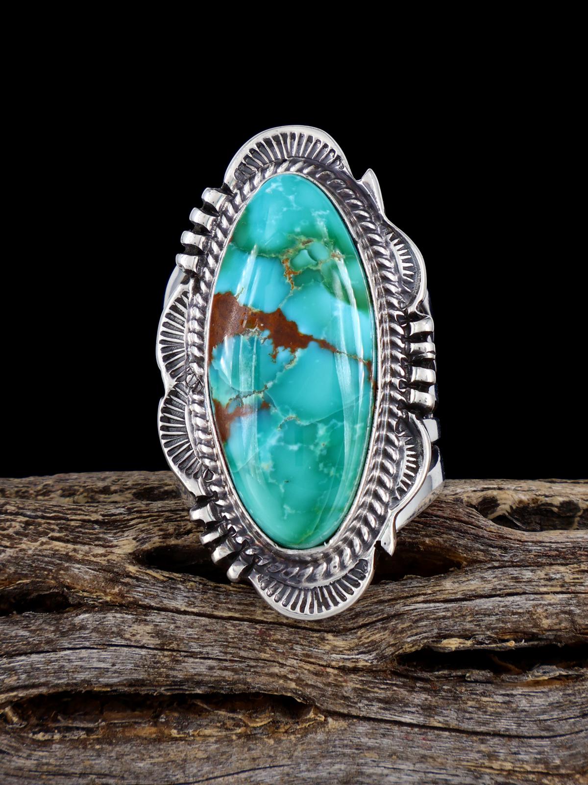 Anillo Golden Hill con turquesa, talla 6 1/2