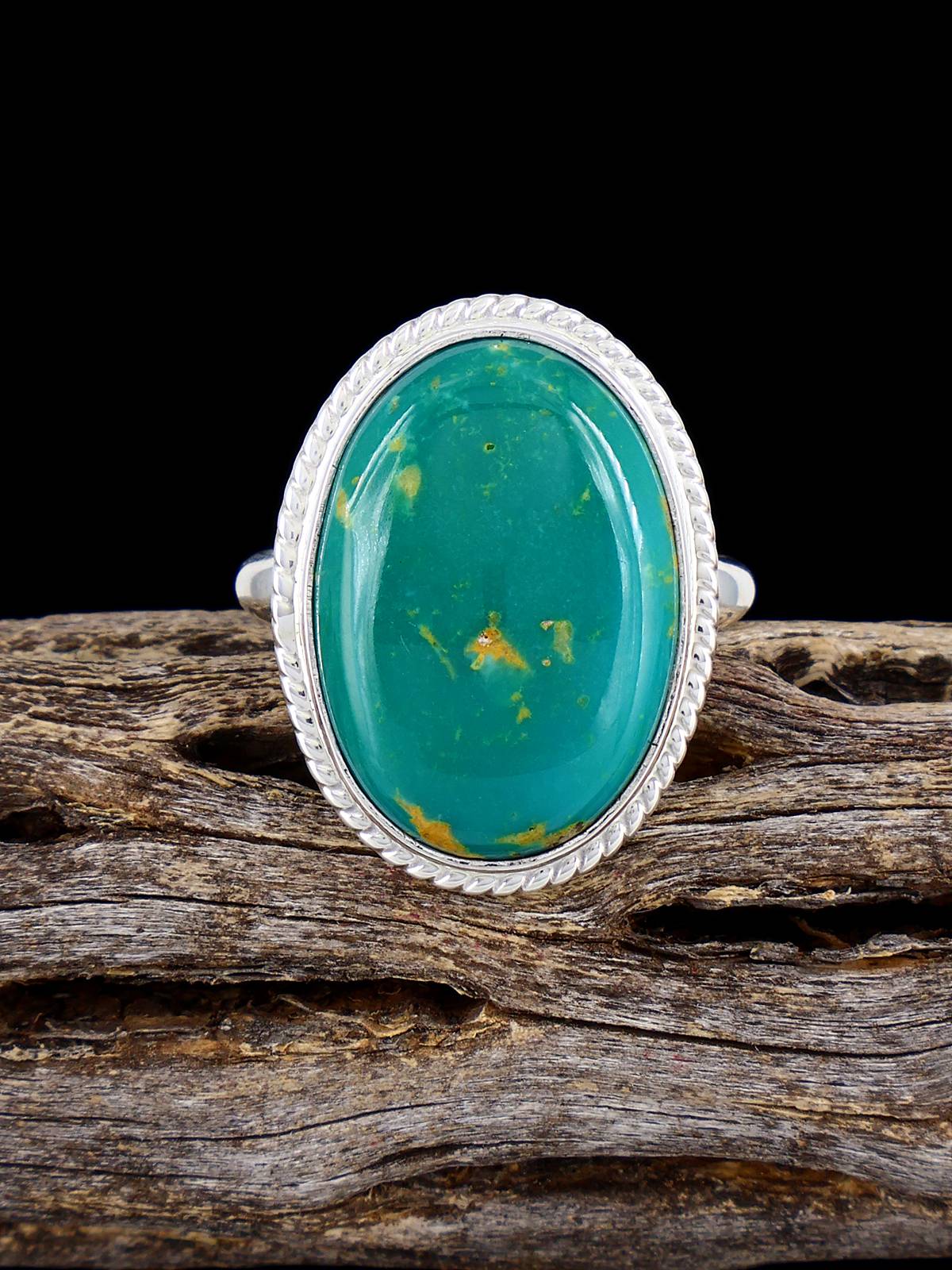 Native American-Made Armenian Turquoise Ring, Size 8 1/2 - PuebloDirect.com