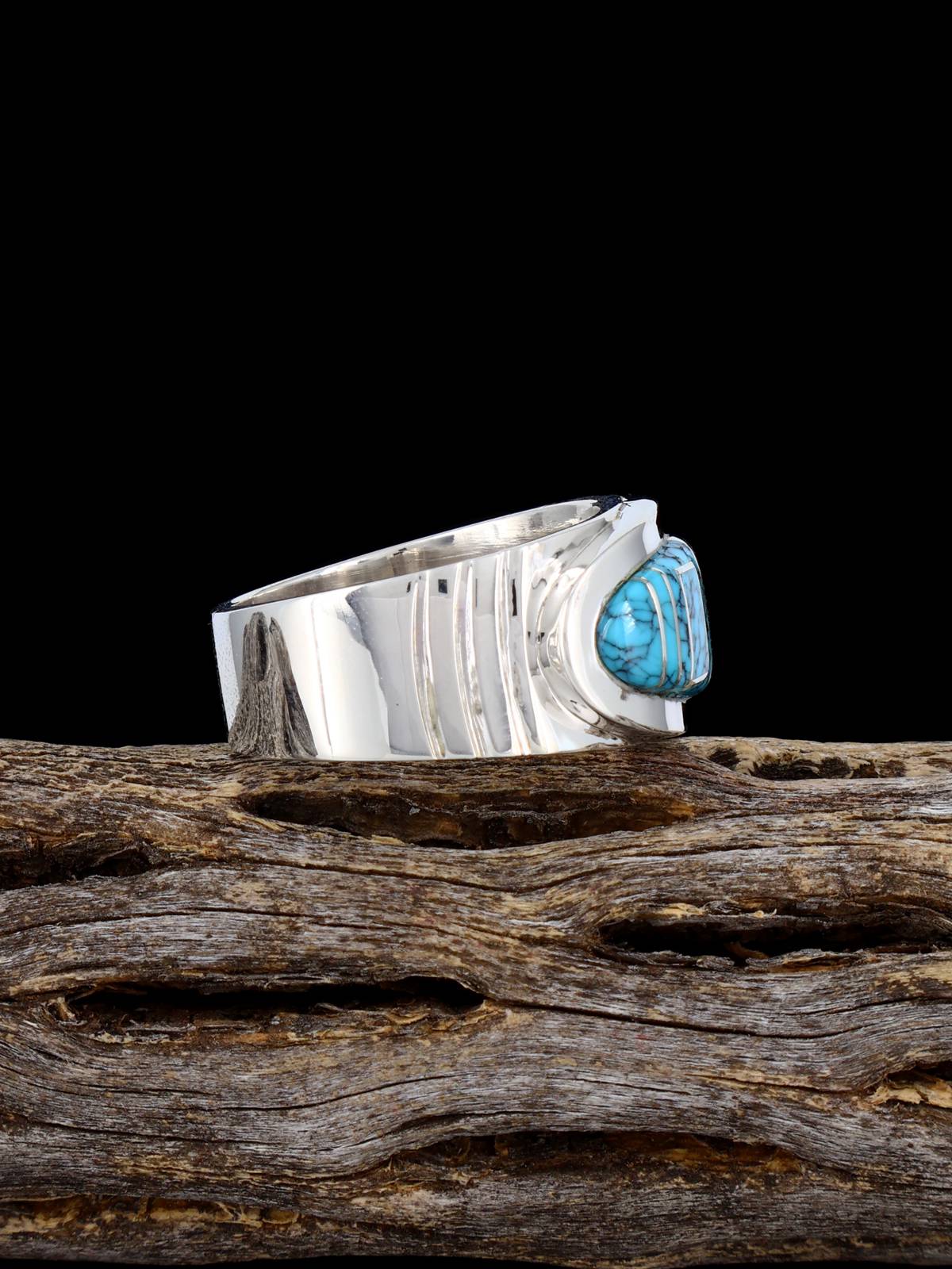 Navajo Turquoise Inlay Ring Size 9