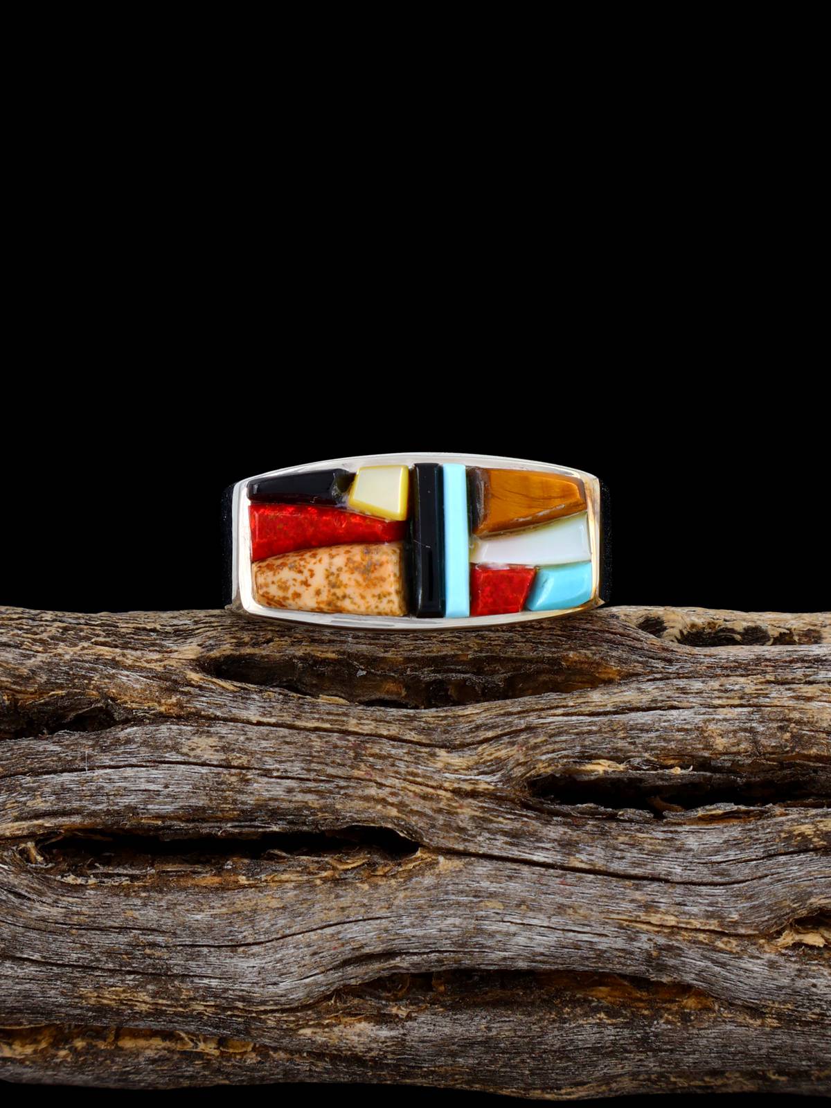 Navajo Multistone Inlay Ring Size 9 1/2