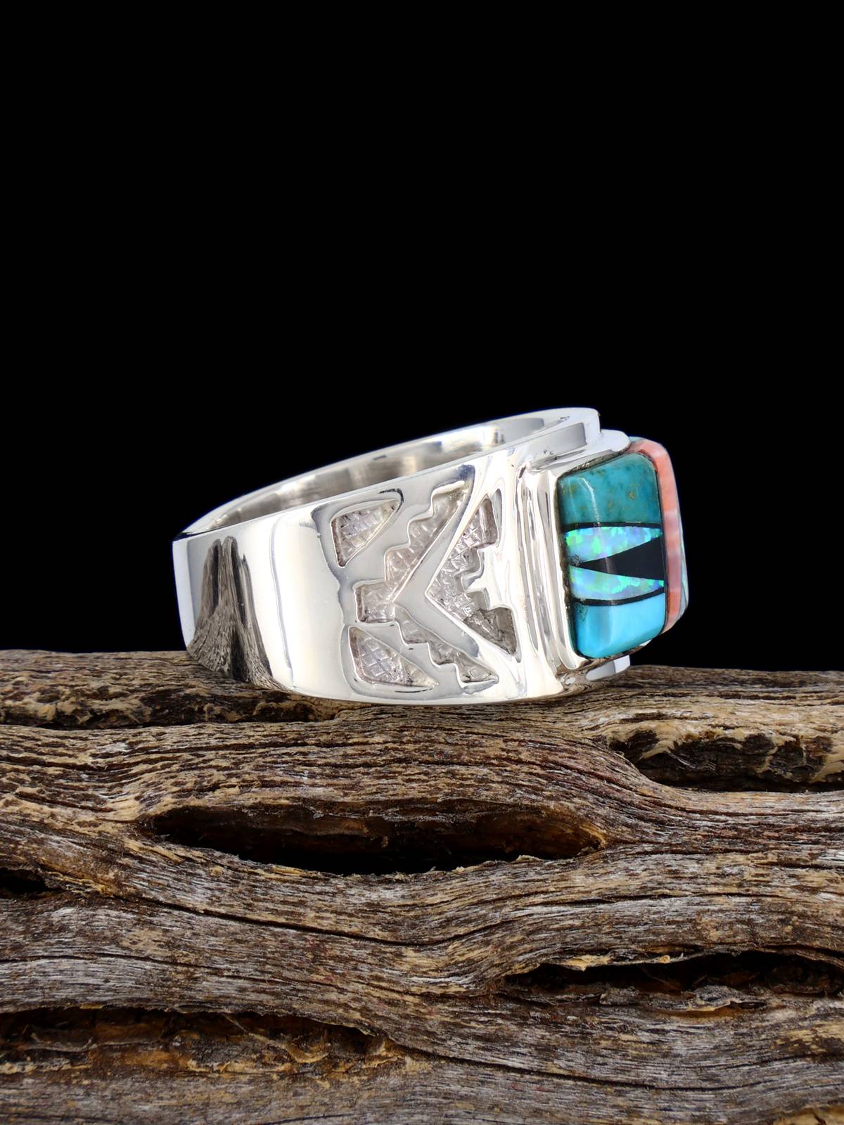 Navajo Multistone Inlay Ring Size 9
