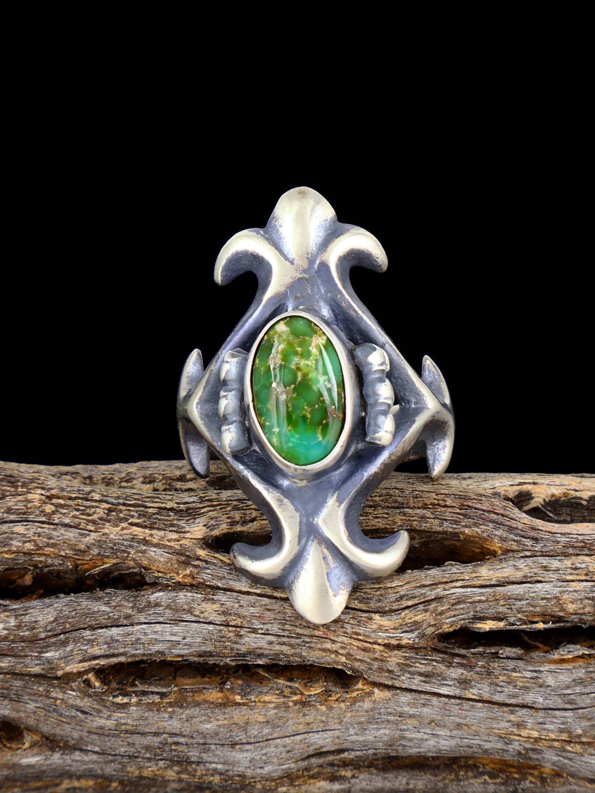 Navajo Sonoran Gold Turquoise Ring, Size 6 1/2
