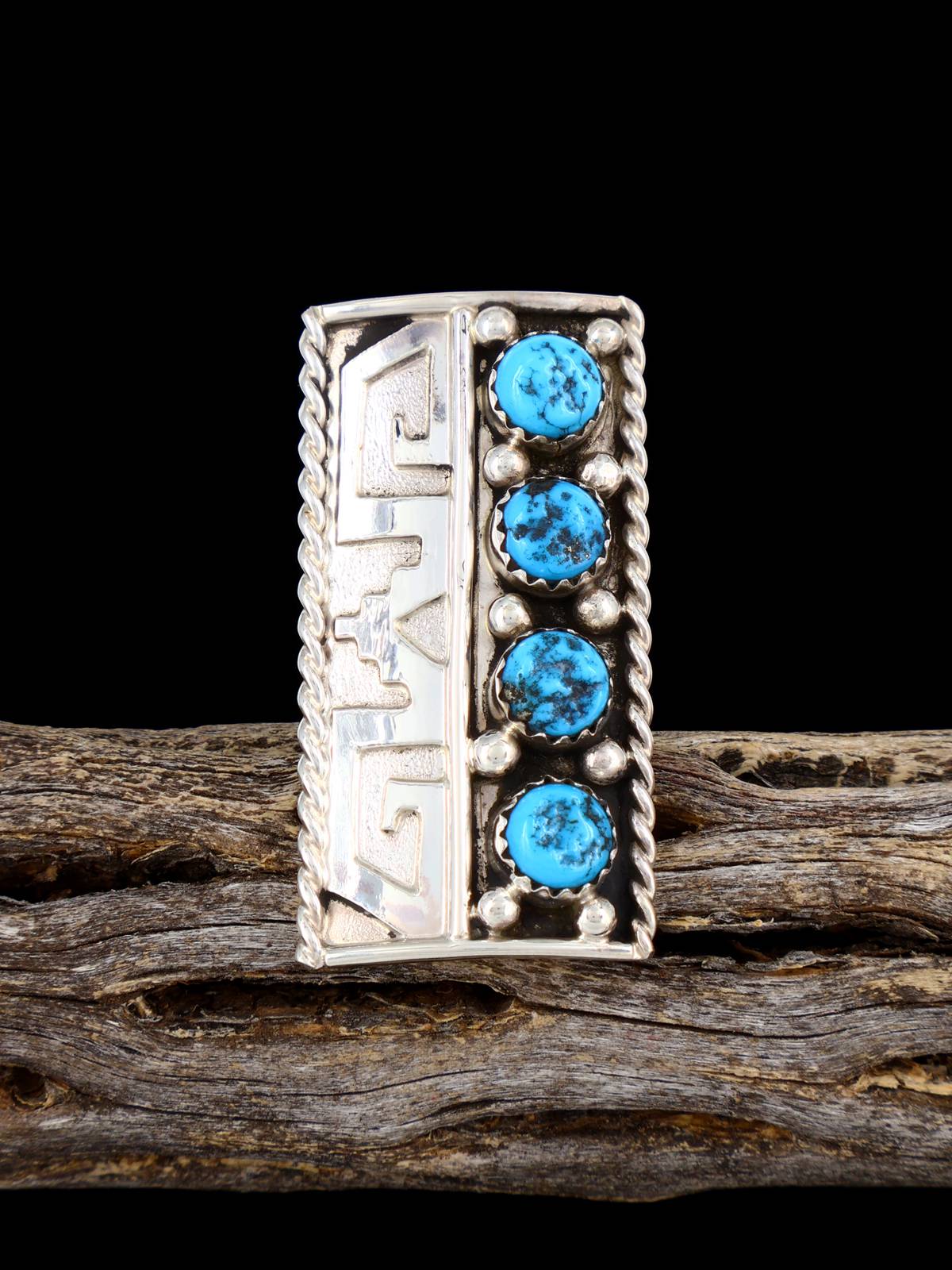 Navajo Turquoise Sterling Silver Ring, Size 6 1/2