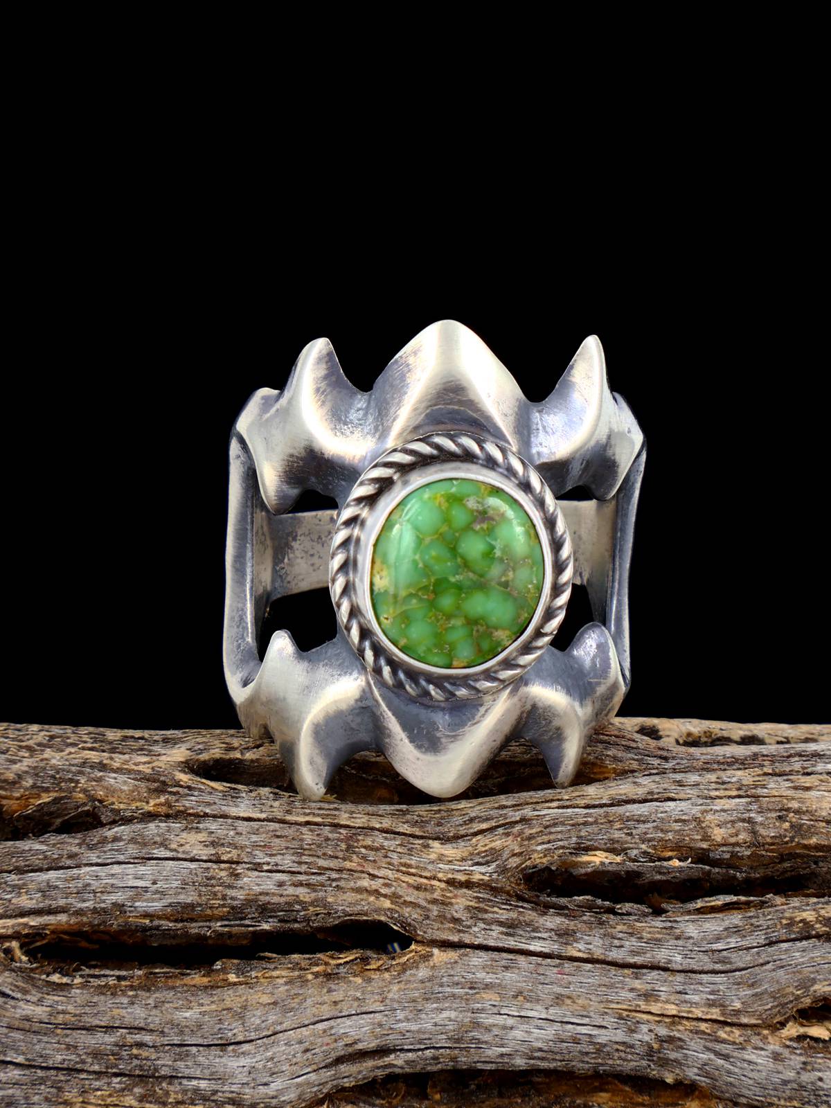 Navajo Sonoran Gold Turquoise Ring, Size 8 1/2