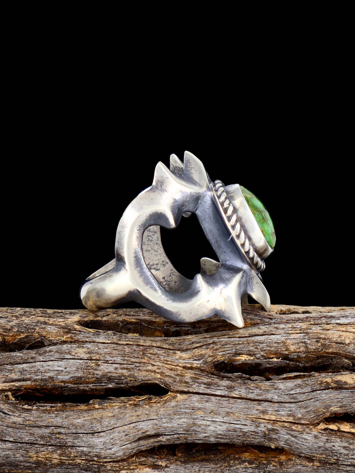 Navajo Sonoran Gold Turquoise Ring, Size 8 1/2