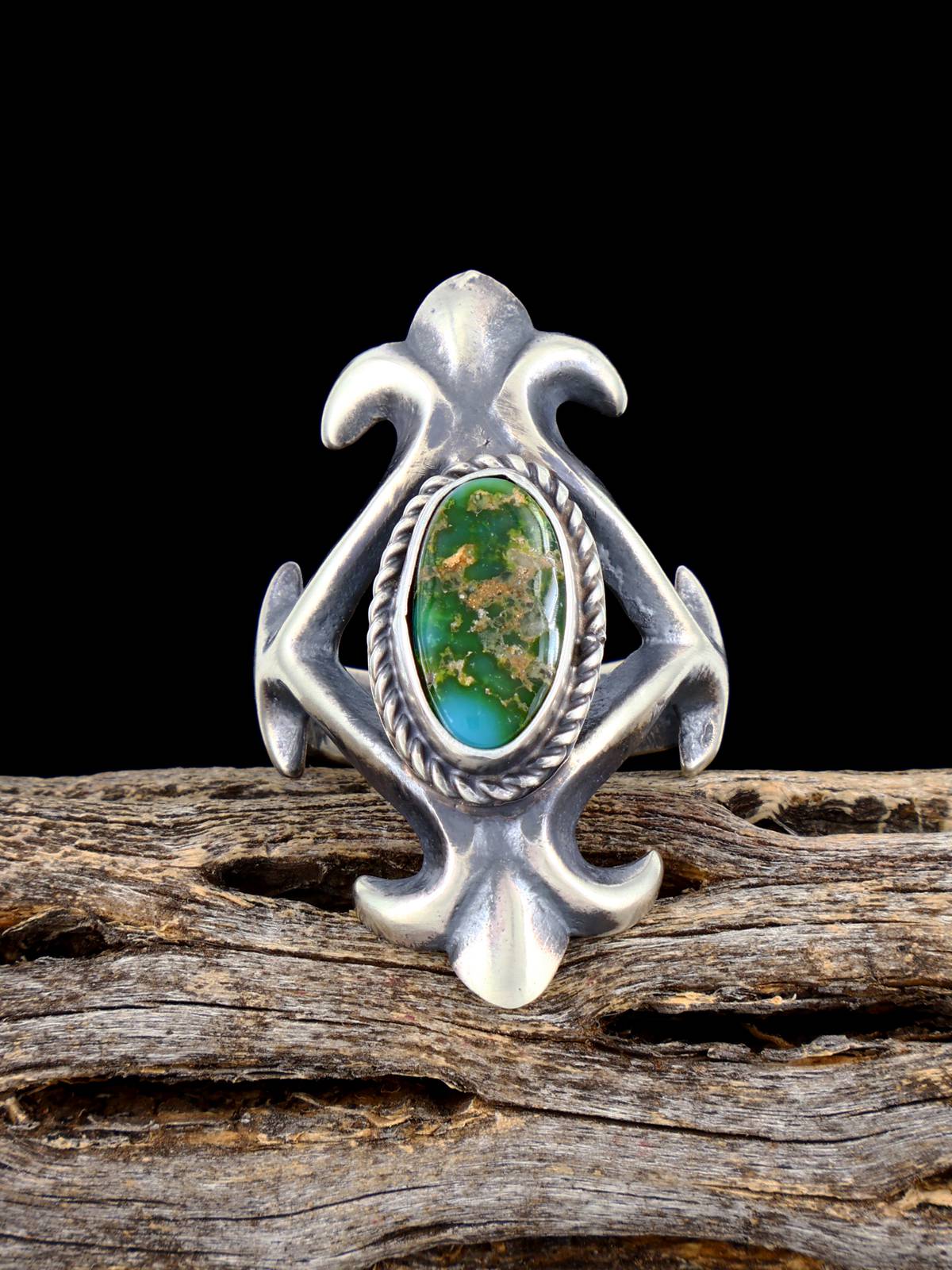 Navajo Sonoran Gold Turquoise Ring, Size 6 1/2