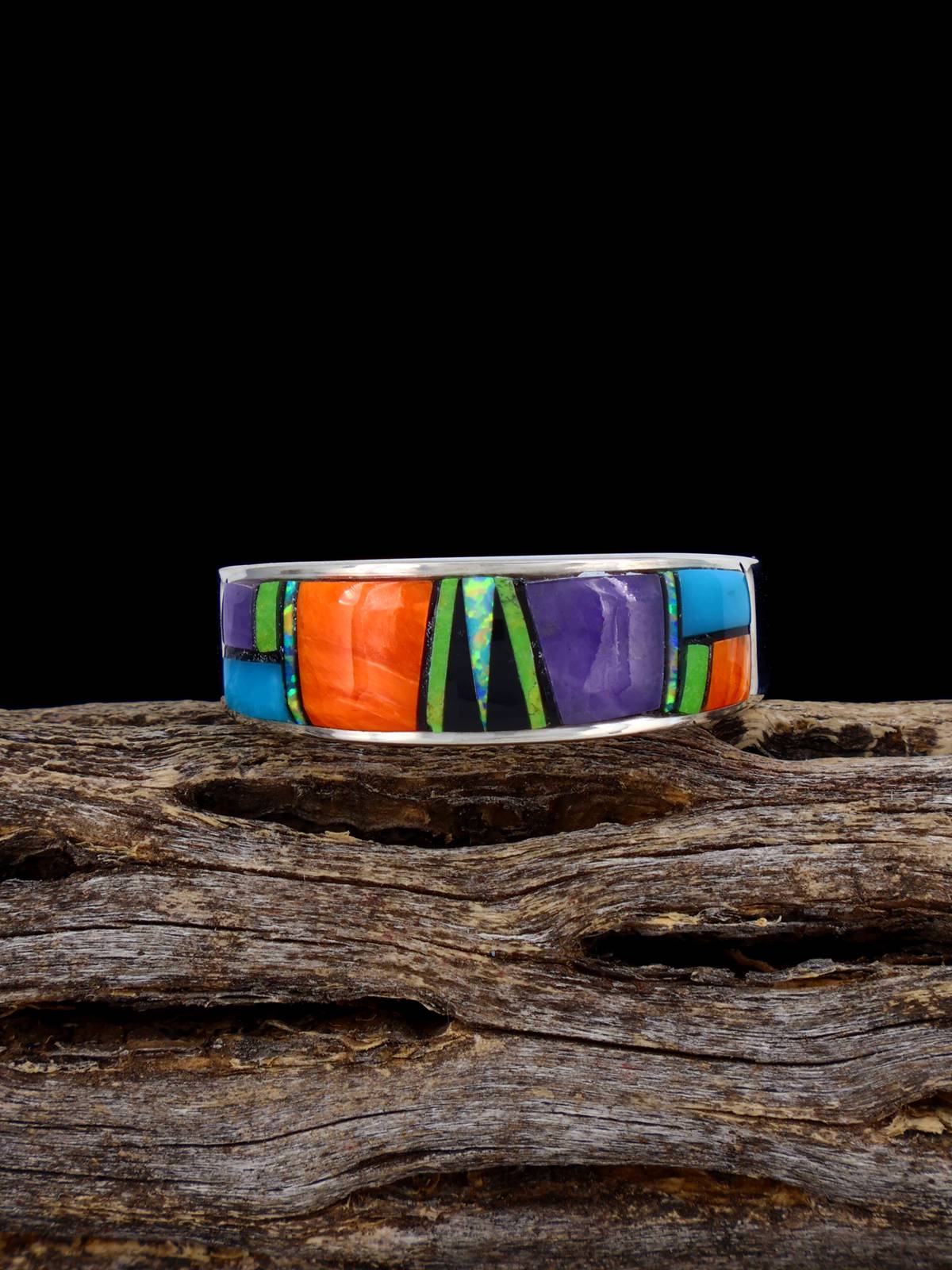 Navajo Multistone Inlay Ring, Size 11 1/2