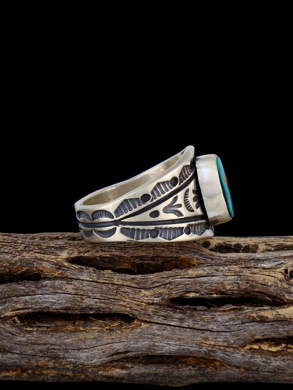 Natural Royston Turquoise Sterling Silver Ring Size 10