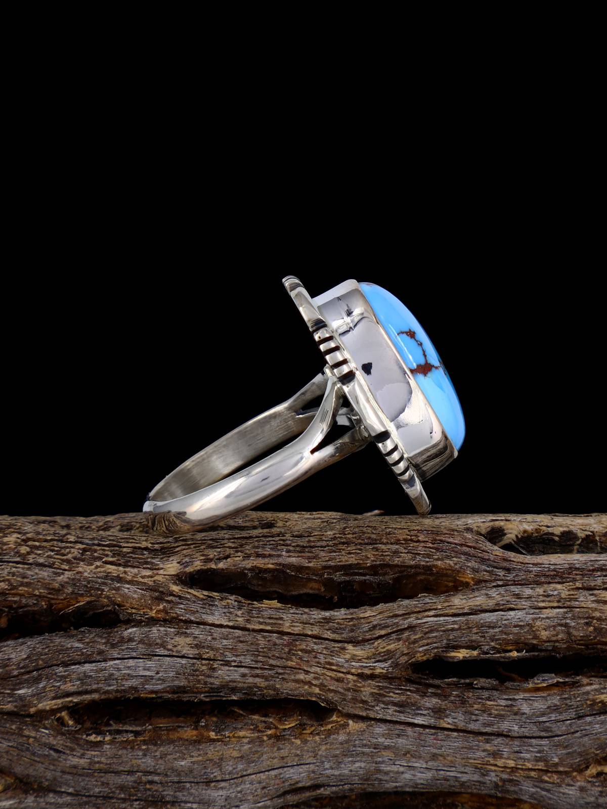 Sterling Silver Golden Hill Turquoise Ring, Size 6 1/2