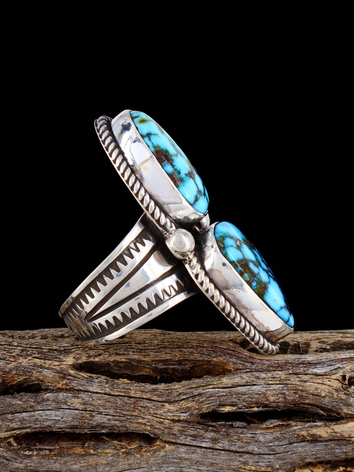 Navajo Kingman Turquoise Ring, Size 9