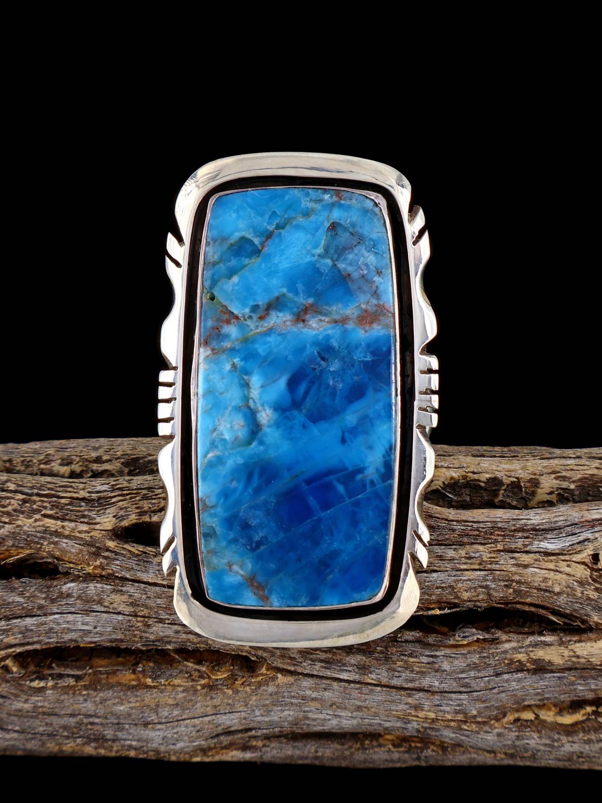 Anillo de plata de ley con pietersita, talla 7