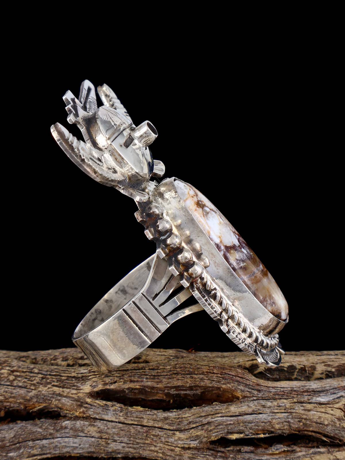 Anillo Navajo #8 Turquesa Kachina, Tamaño 8