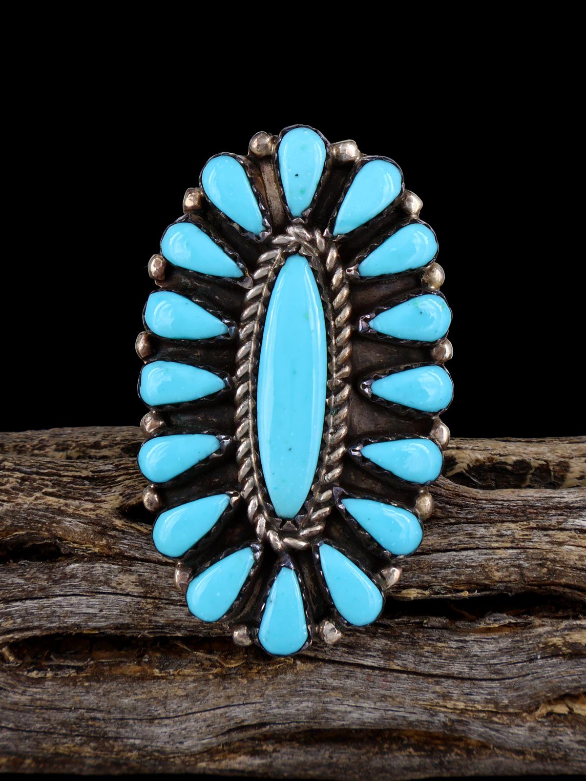 Zuni Turquoise Ring, Multiple Sizes - PuebloDirect.com