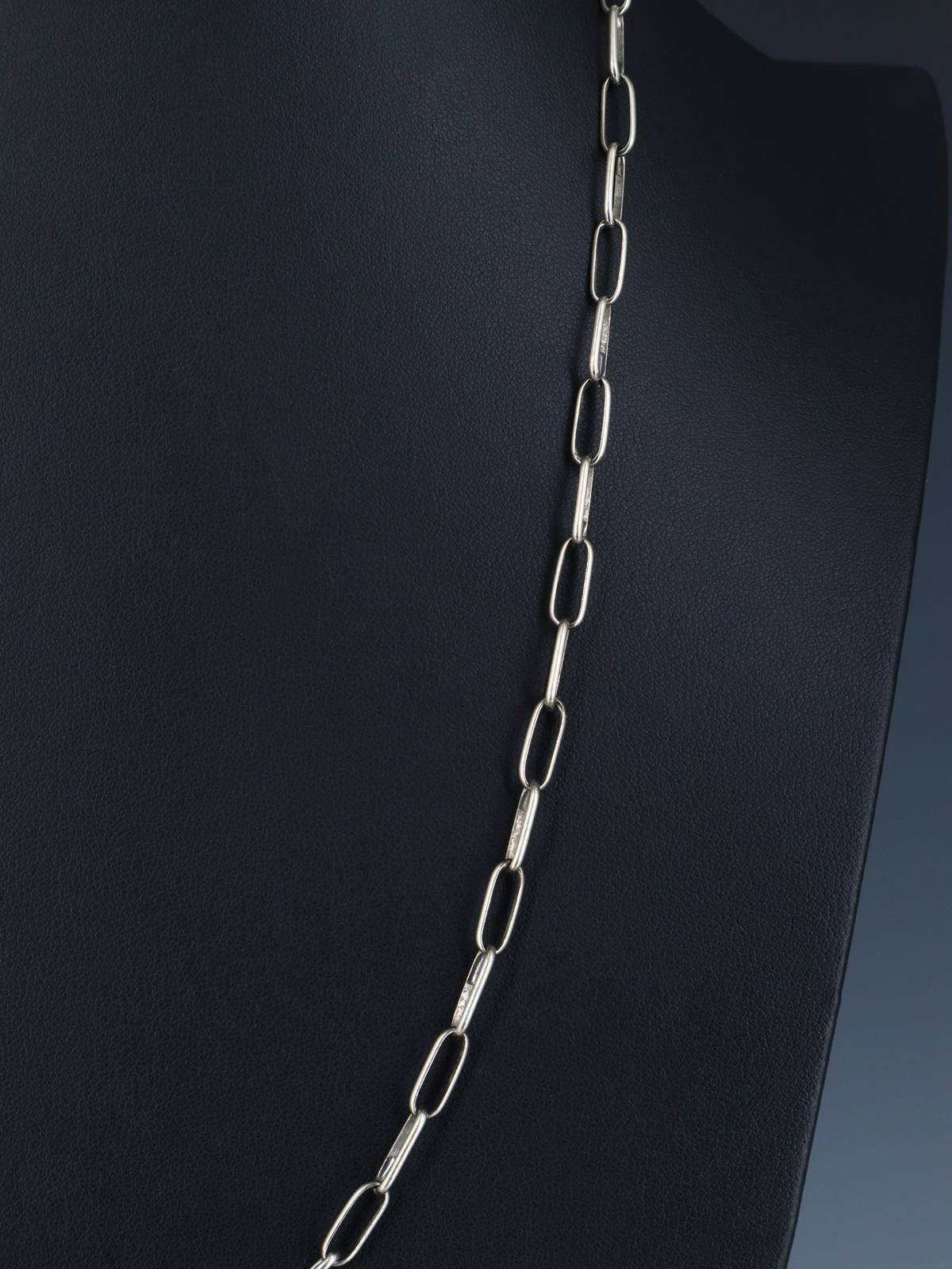 24" Handmade Sterling Silver Link Chain Necklace - PuebloDirect.com
