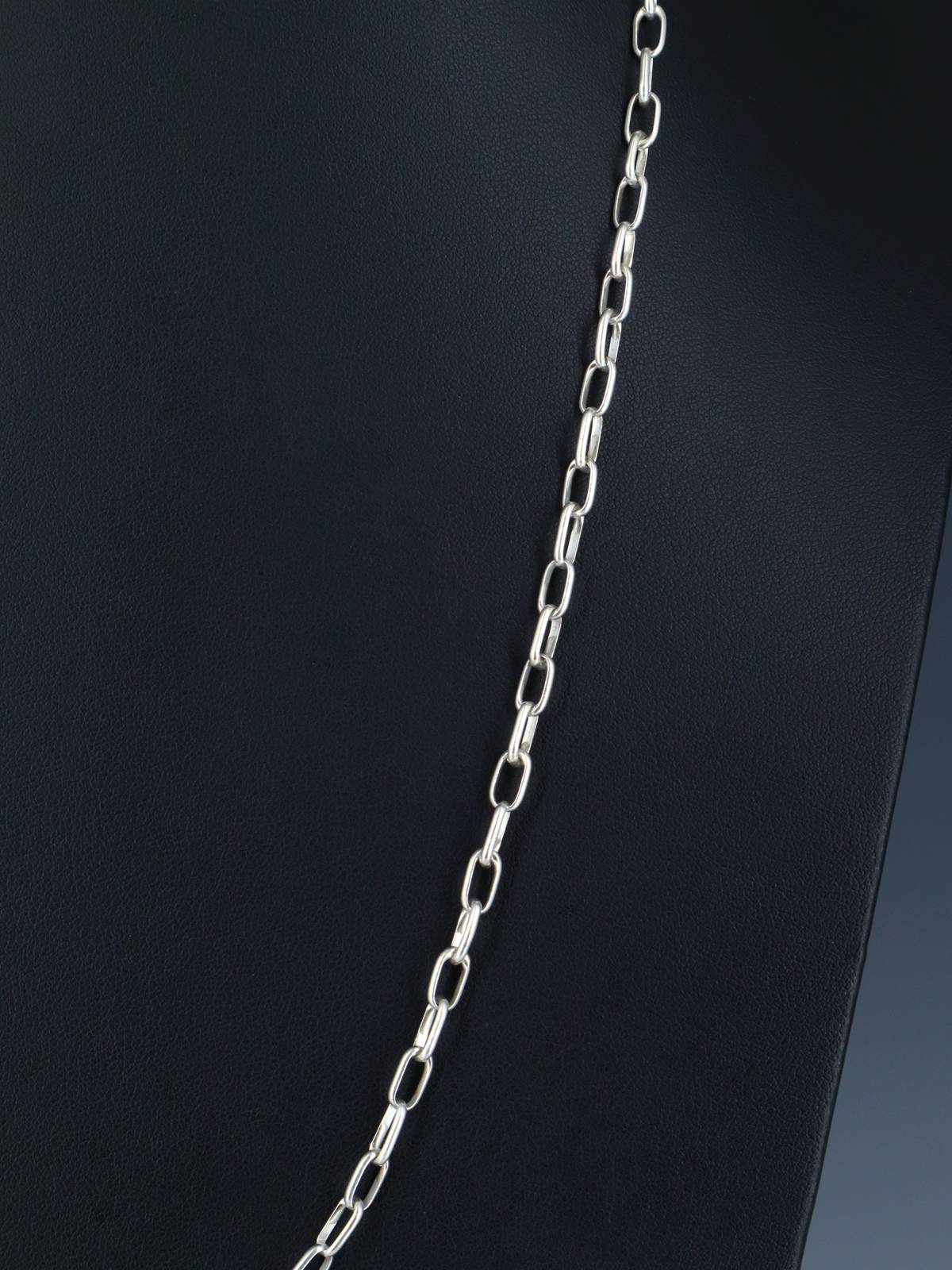 24" Handmade Sterling Silver Link Chain Necklace - PuebloDirect.com